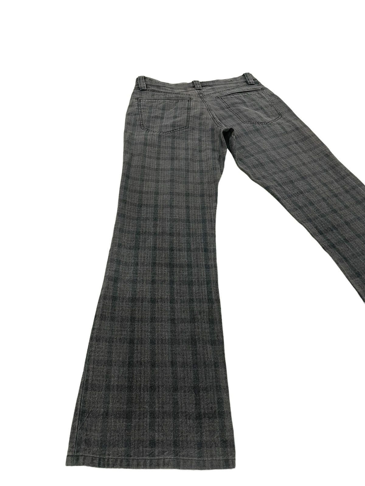 Japanese Brand Flare Jeans Comme Ca Ism Checked Pant Boot Cut 26🟦 Size US 30 / EU 46 - 12 Thumbnail