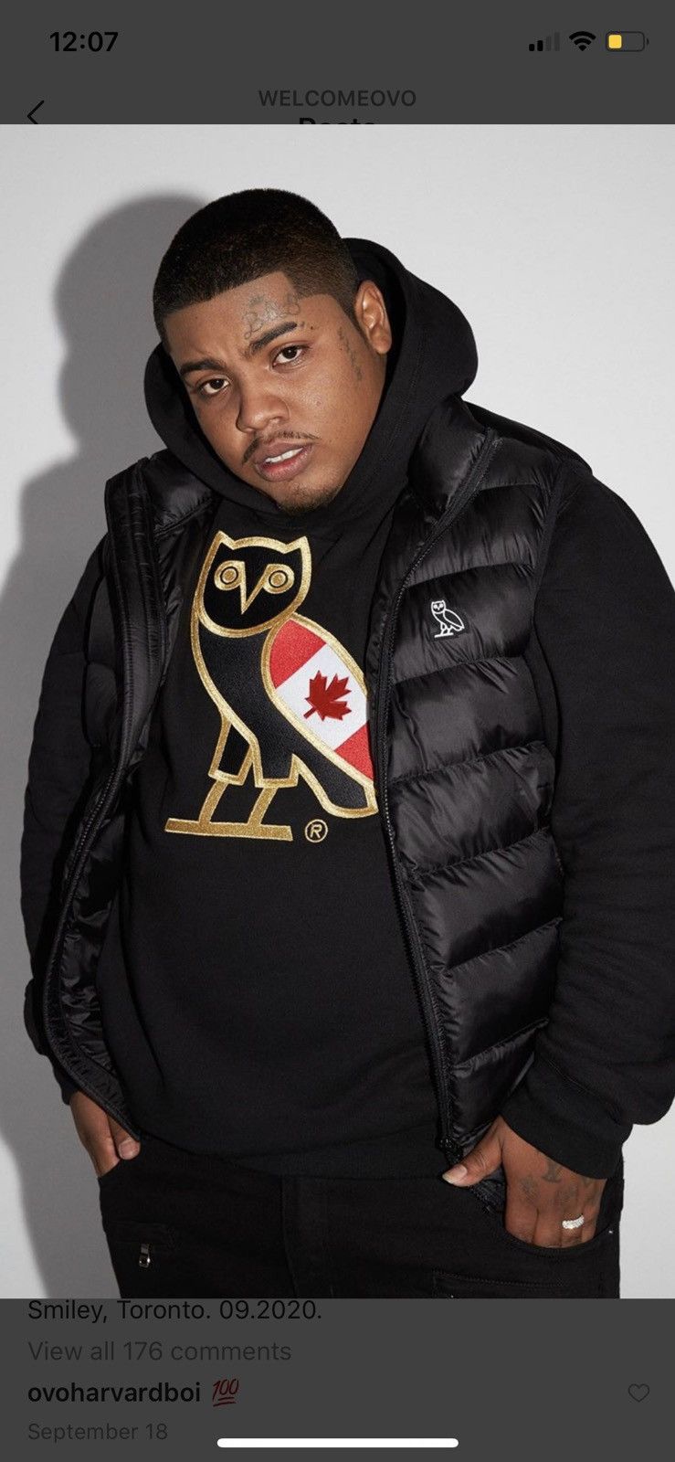 Drake OVO Canada Flag OG Owl Exclusive Hoodie Black🇨🇦🦉 Size US XXL / EU 58 / 5 - 4 Thumbnail