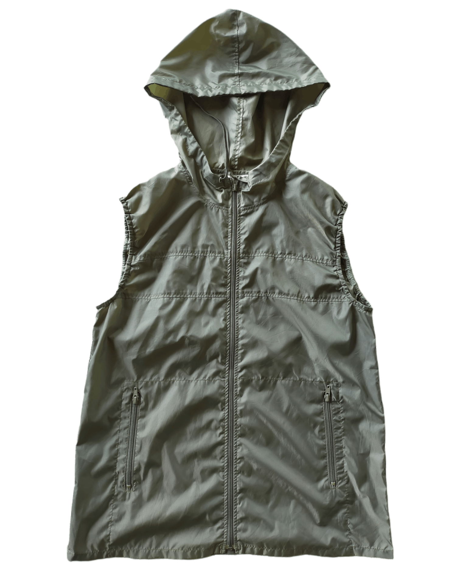 Michel Klein Paris sleeveless Windbreaker Hoodie Jacket