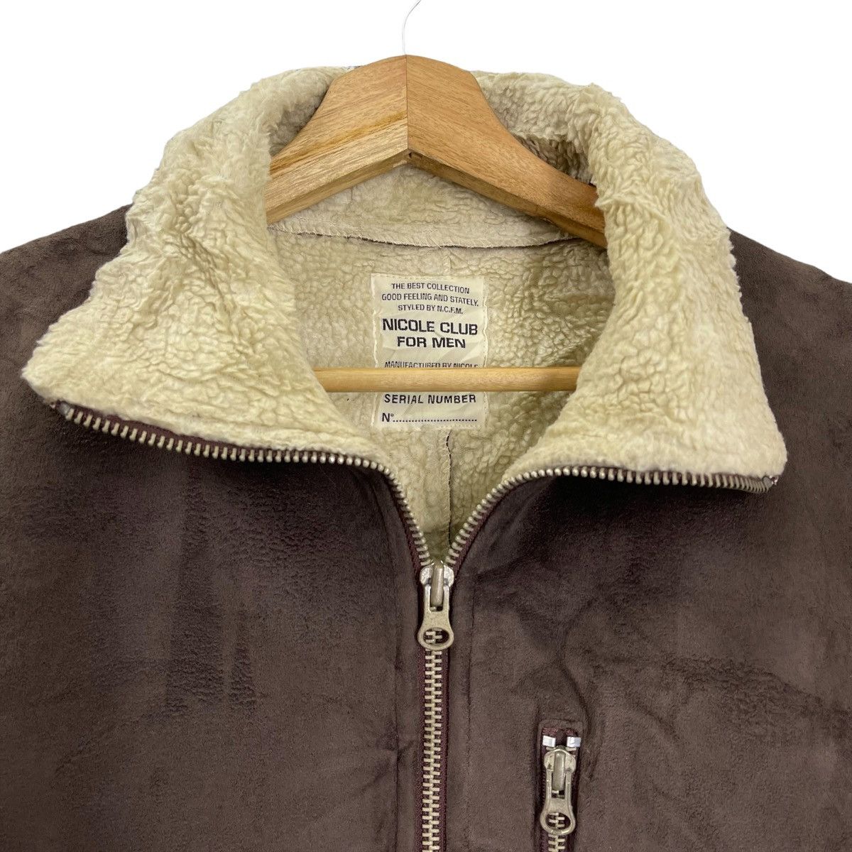 Japanese Brand × Nicole Club × Vintage Vintage Nicole Club For Men Sherpa Jacket Bomber Retro Style Size US M / EU 48-50 / 2 - 5 Thumbnail