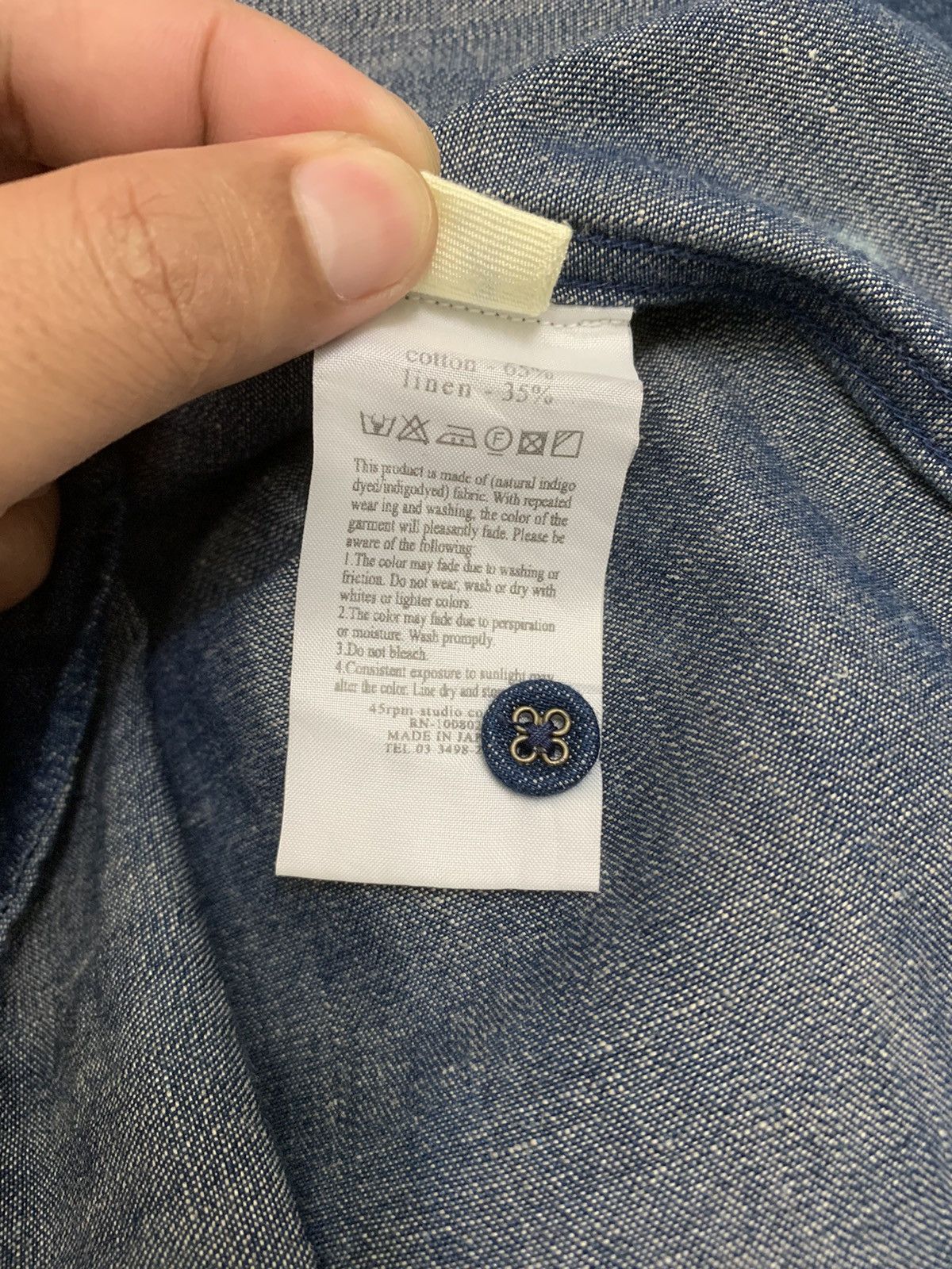 45rpm 🇯🇵 45rpm Blue Denim Button Up Shirts Size US S / EU 44-46 / 1 - 6 Thumbnail