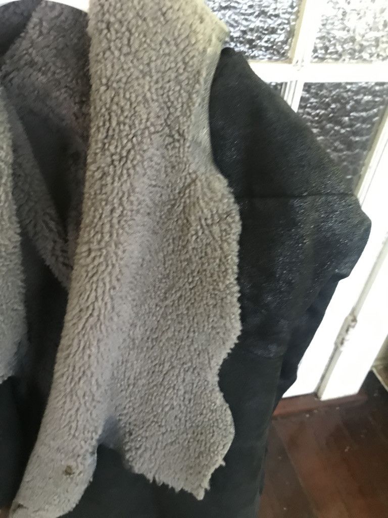 Isaac Sellam Experience Shearling / Leather Coat Size M / US 6-8 / IT 42-44 - 3 Thumbnail