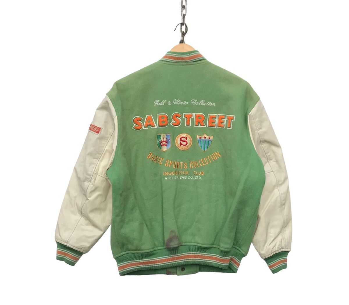 Japanese Brand Vintage Atelier Sab Varsity Jacket Streetwear Fashion Jacket Size US M / EU 48-50 / 2 - 1 Thumbnail