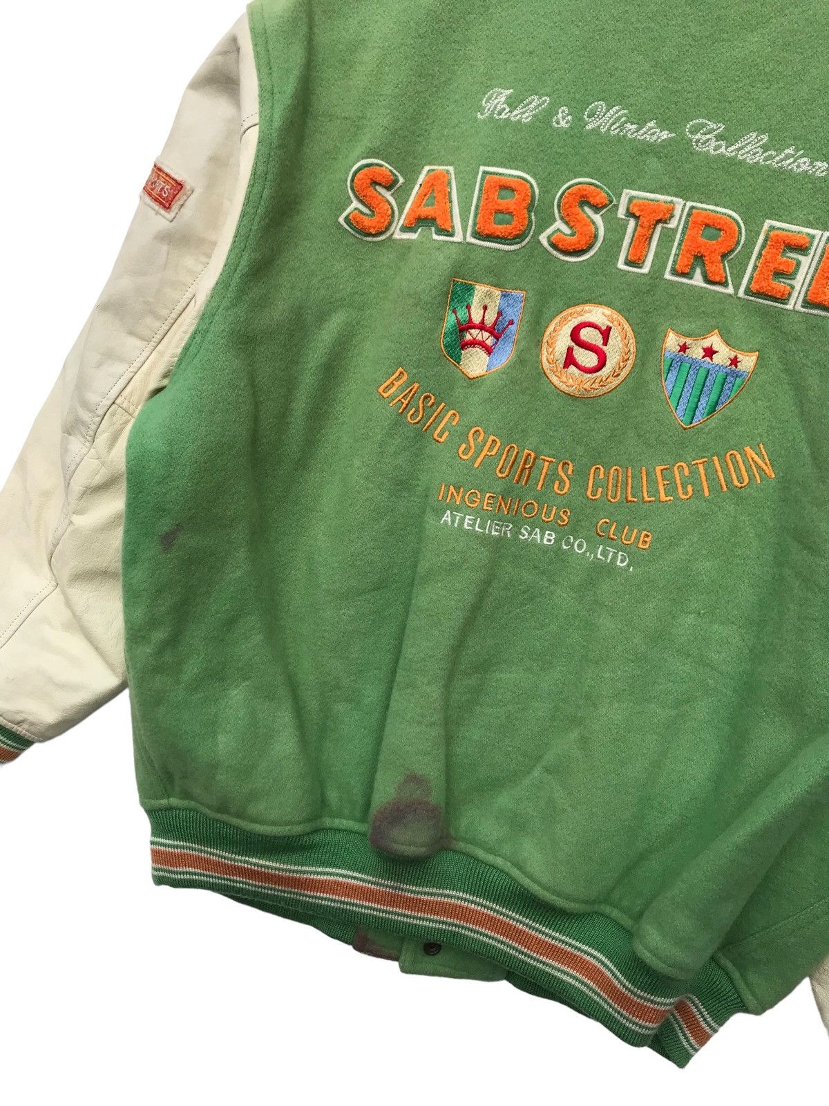 Japanese Brand Vintage Atelier Sab Varsity Jacket Streetwear Fashion Jacket Size US M / EU 48-50 / 2 - 13 Thumbnail