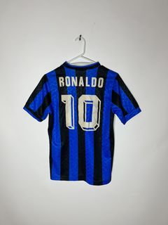 1997-98 Inter Milan Home S/S No.10 RONALDO Serie A Internazional jersey sz L