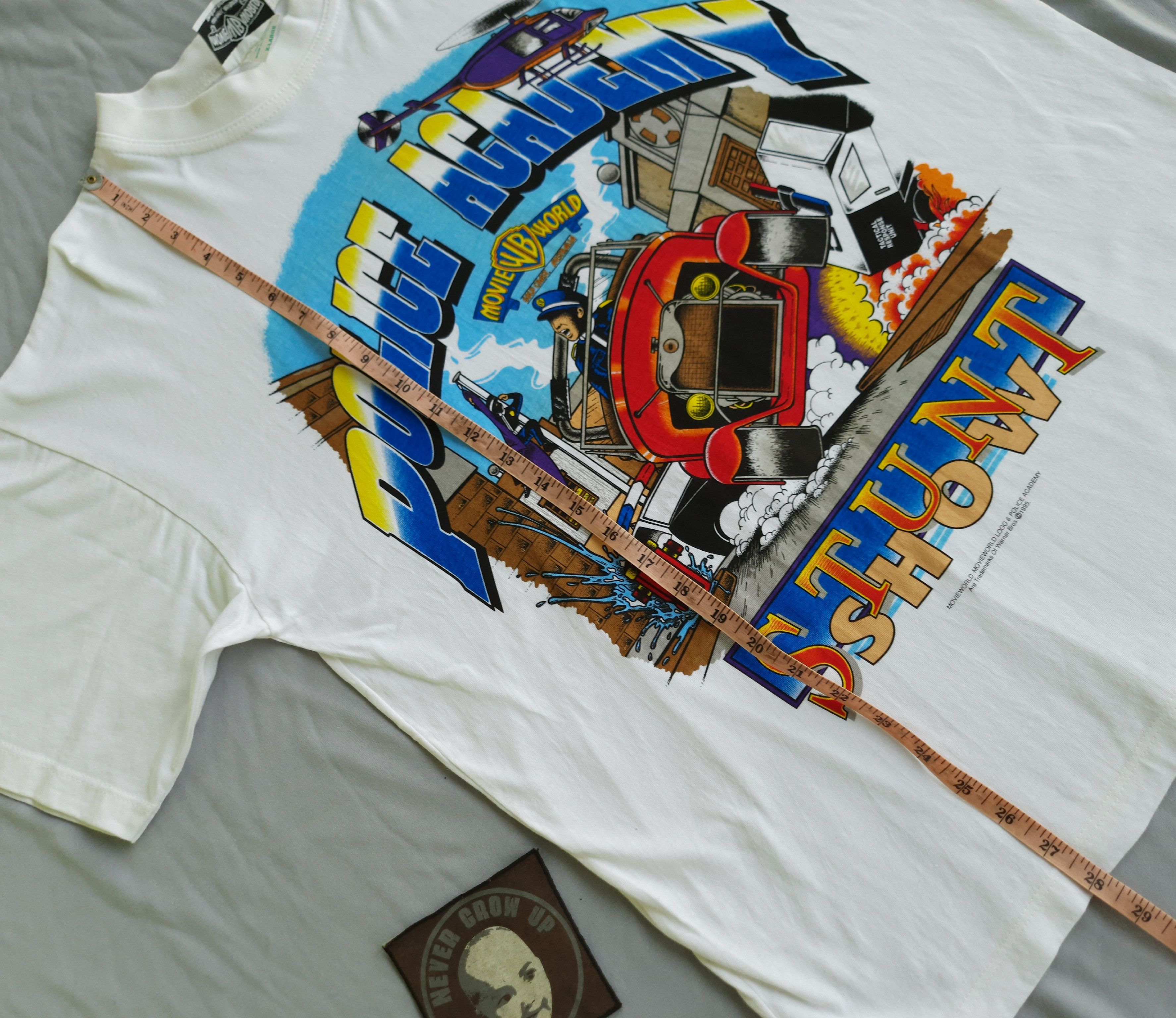 Warner Bros Vintage POLICE ACADEMY STUNT SHOW T-Shirt Size US XL / EU 56 / 4 - 13 Thumbnail