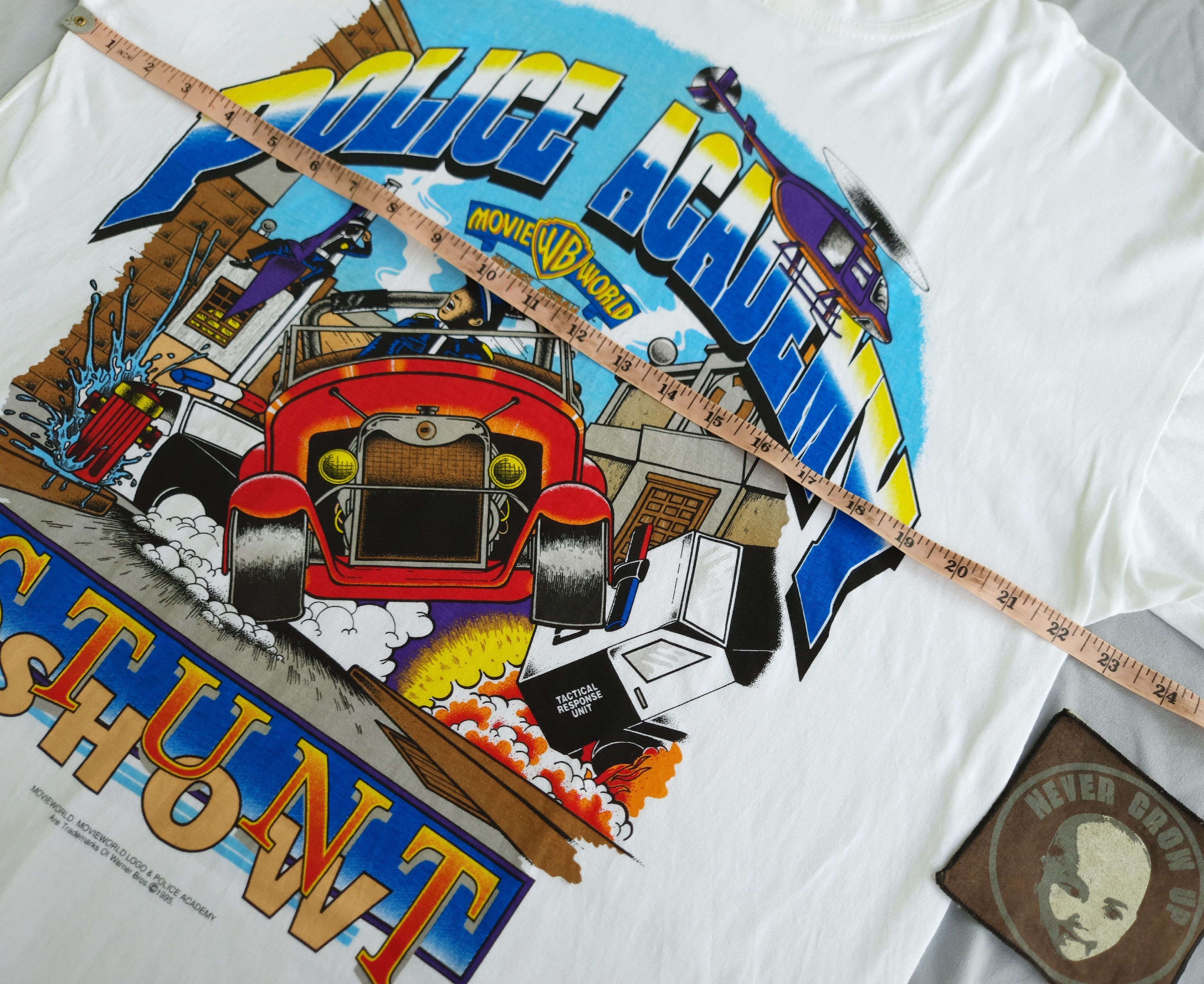 Warner Bros Vintage POLICE ACADEMY STUNT SHOW T-Shirt Size US XL / EU 56 / 4 - 12 Thumbnail