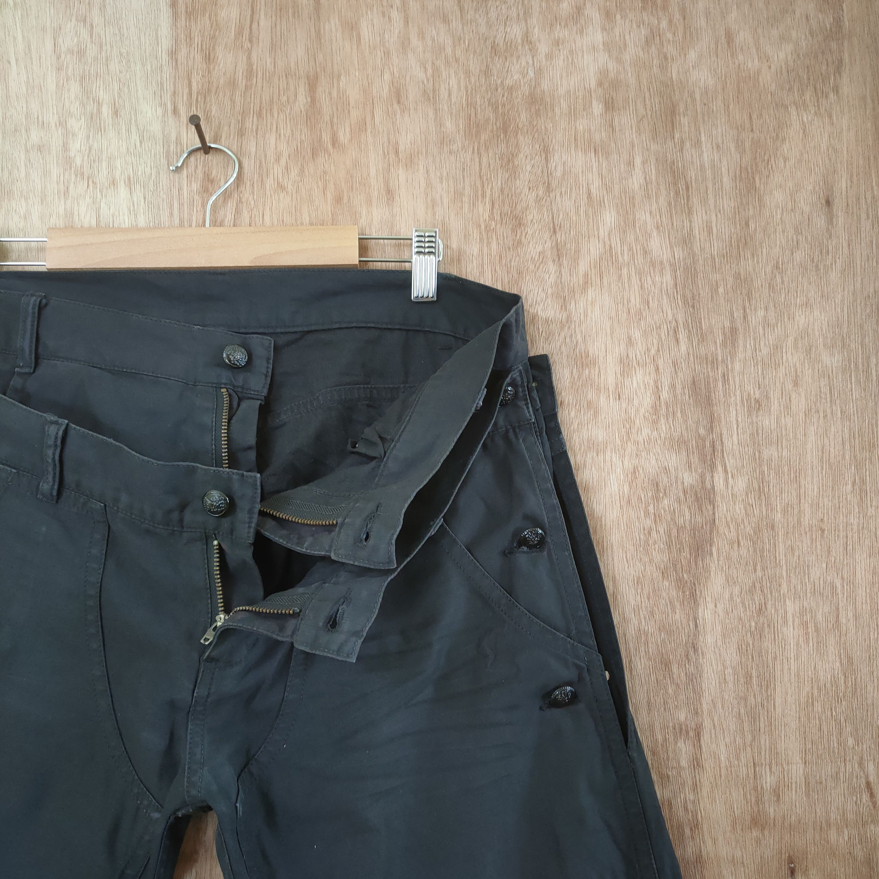 Japanese Brand DOUBLE WAIST DOUBLE KNEE STYLE CARGO PANTS Size US 30 / EU 46 - 7 Thumbnail
