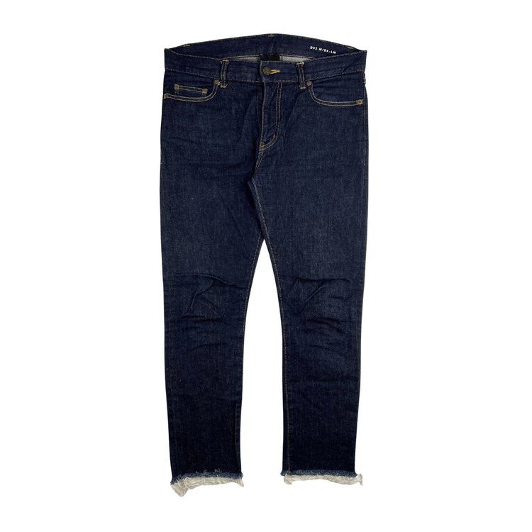 Saint Laurent Paris Saint Laurent SS17 Indigo D02 Raw Hem Jeans Size US 30 / EU 46 - 2 Thumbnail