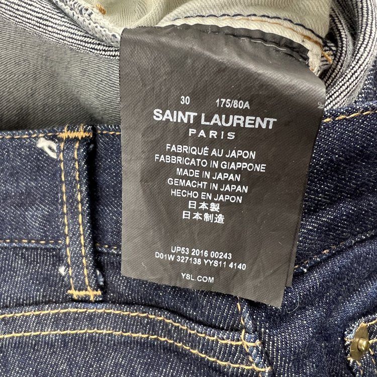 Saint Laurent Paris Saint Laurent SS17 Indigo D02 Raw Hem Jeans Size US 30 / EU 46 - 4 Thumbnail