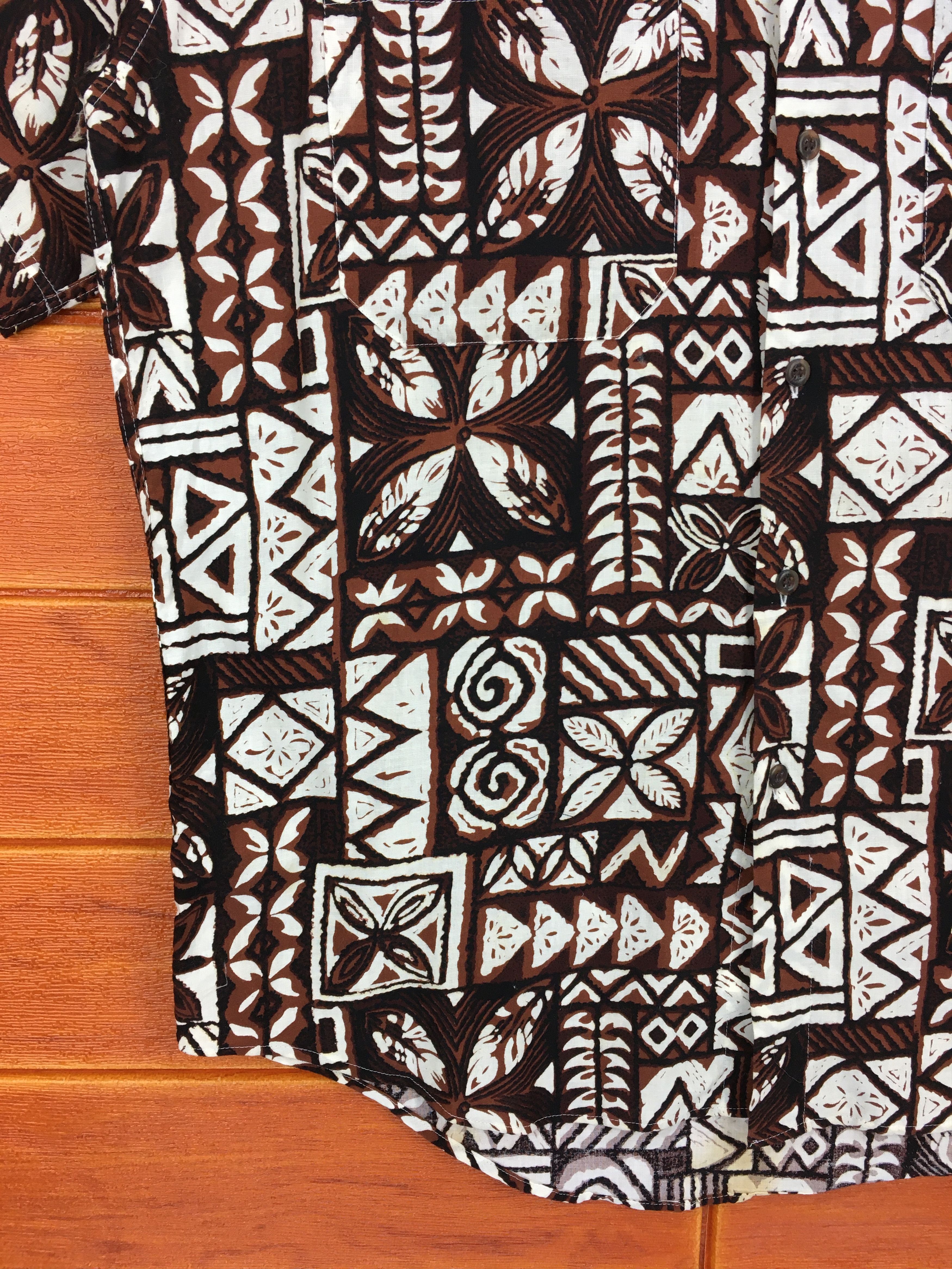 Vintage Japanese Hawaiian INTERMEZZO Geometry Flowers Shirt Size US L / EU 52-54 / 3 - 3 Thumbnail