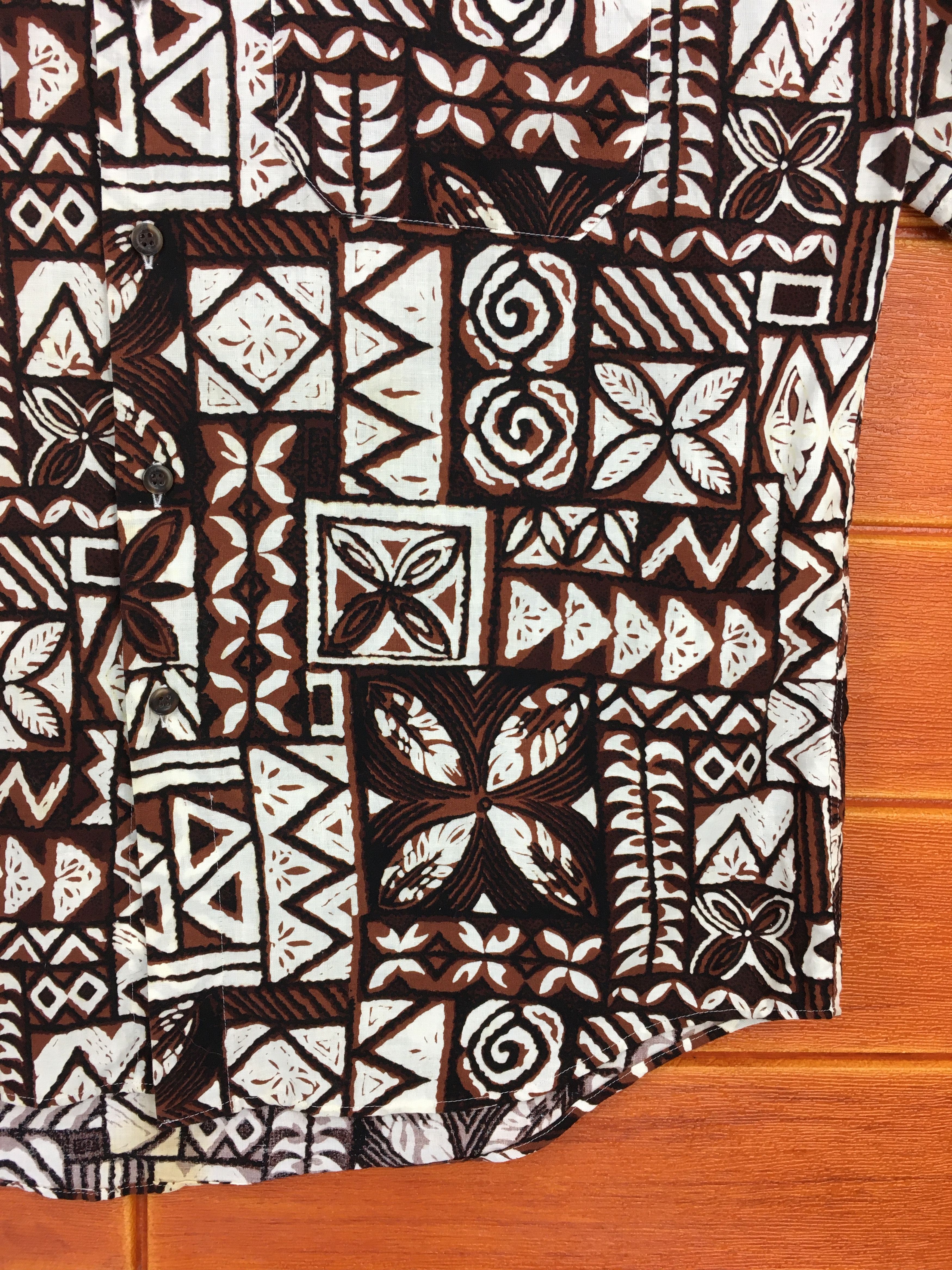 Vintage Japanese Hawaiian INTERMEZZO Geometry Flowers Shirt Size US L / EU 52-54 / 3 - 4 Thumbnail