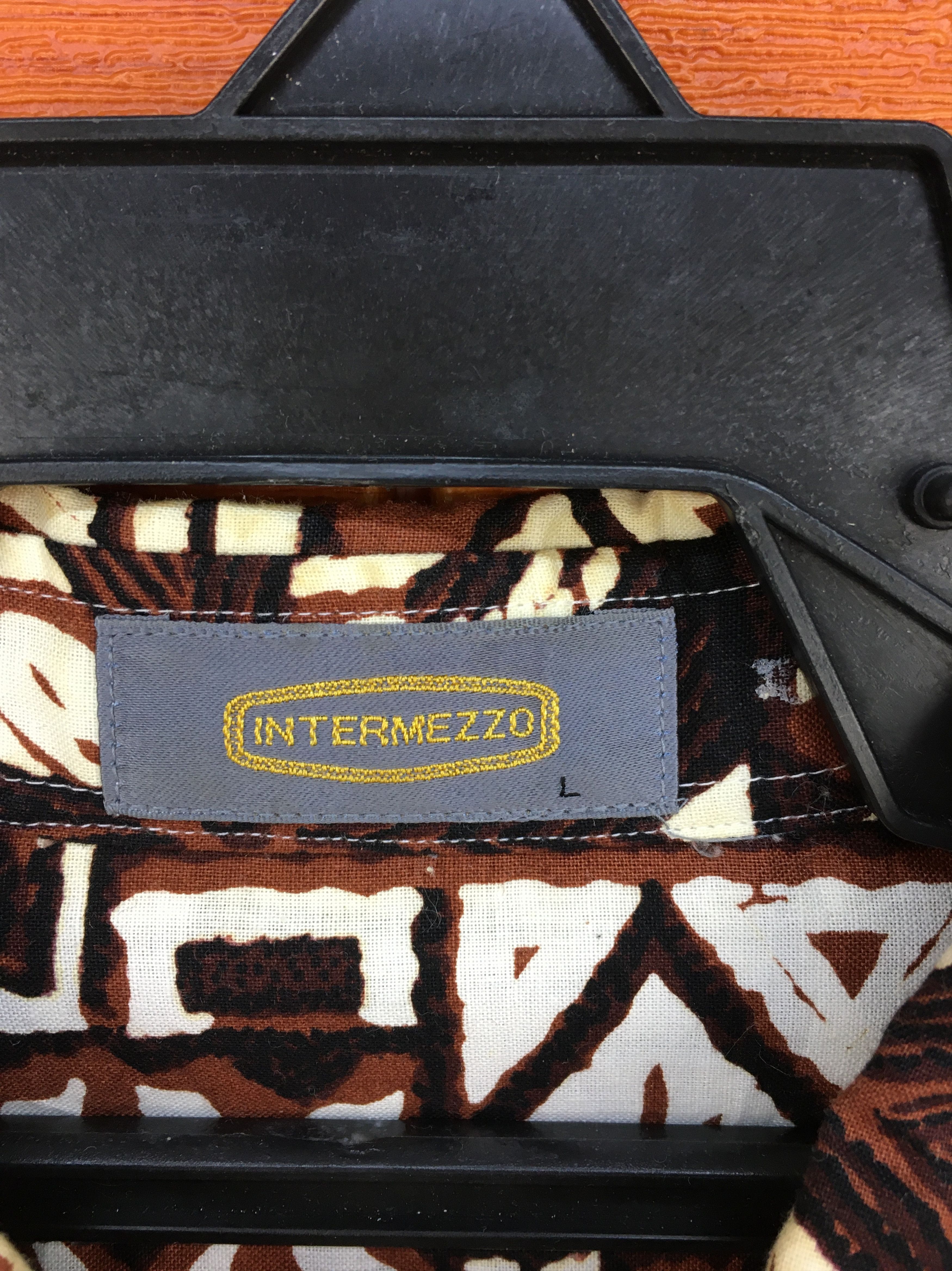 Vintage Japanese Hawaiian INTERMEZZO Geometry Flowers Shirt Size US L / EU 52-54 / 3 - 6 Thumbnail
