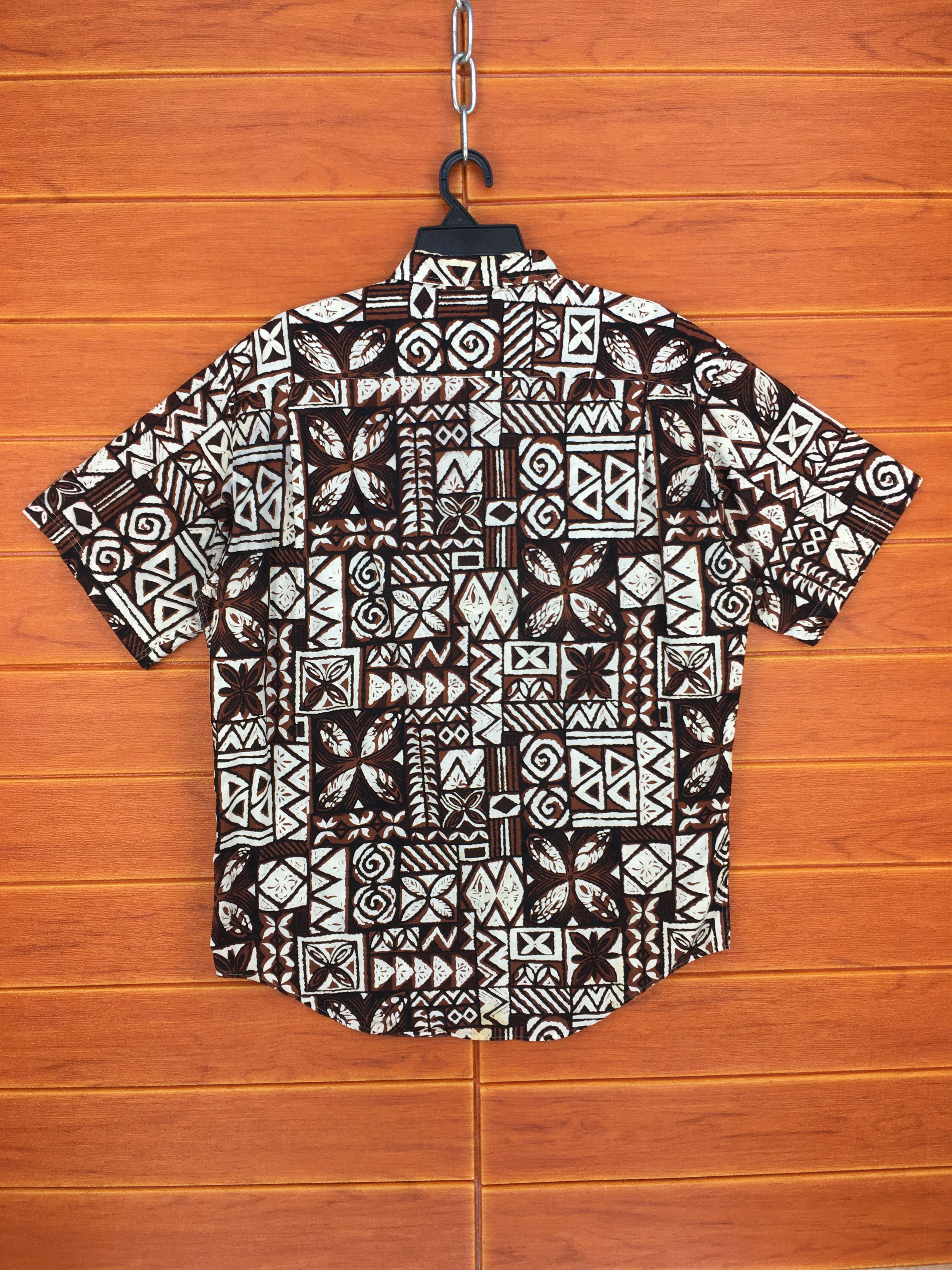 Vintage Japanese Hawaiian INTERMEZZO Geometry Flowers Shirt Size US L / EU 52-54 / 3 - 7 Thumbnail
