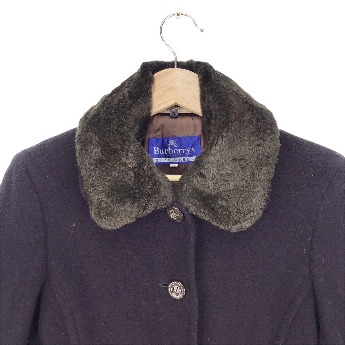 Burberry Burberry’s Blue Label Furry Wool Coat Size M / US 6-8 / IT 42-44 - 5 Thumbnail
