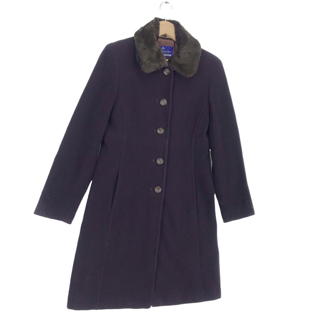 Burberry Burberry’s Blue Label Furry Wool Coat Size M / US 6-8 / IT 42-44 - 3 Thumbnail