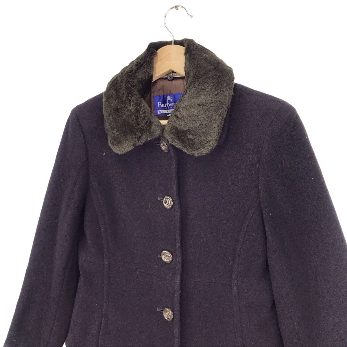 Burberry Burberry’s Blue Label Furry Wool Coat Size M / US 6-8 / IT 42-44 - 4 Thumbnail