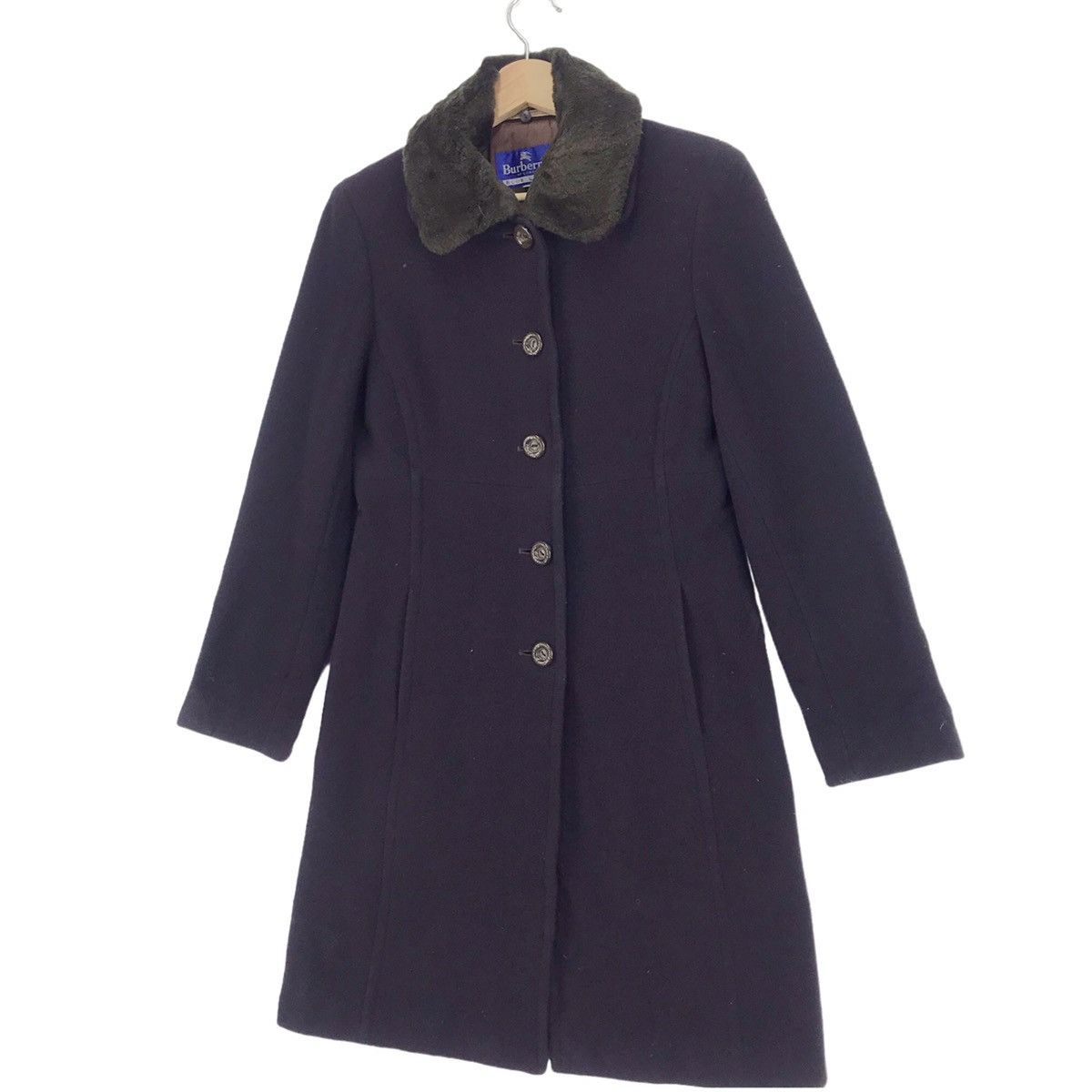 Burberry Burberry’s Blue Label Furry Wool Coat Size M / US 6-8 / IT 42-44 - 2 Thumbnail