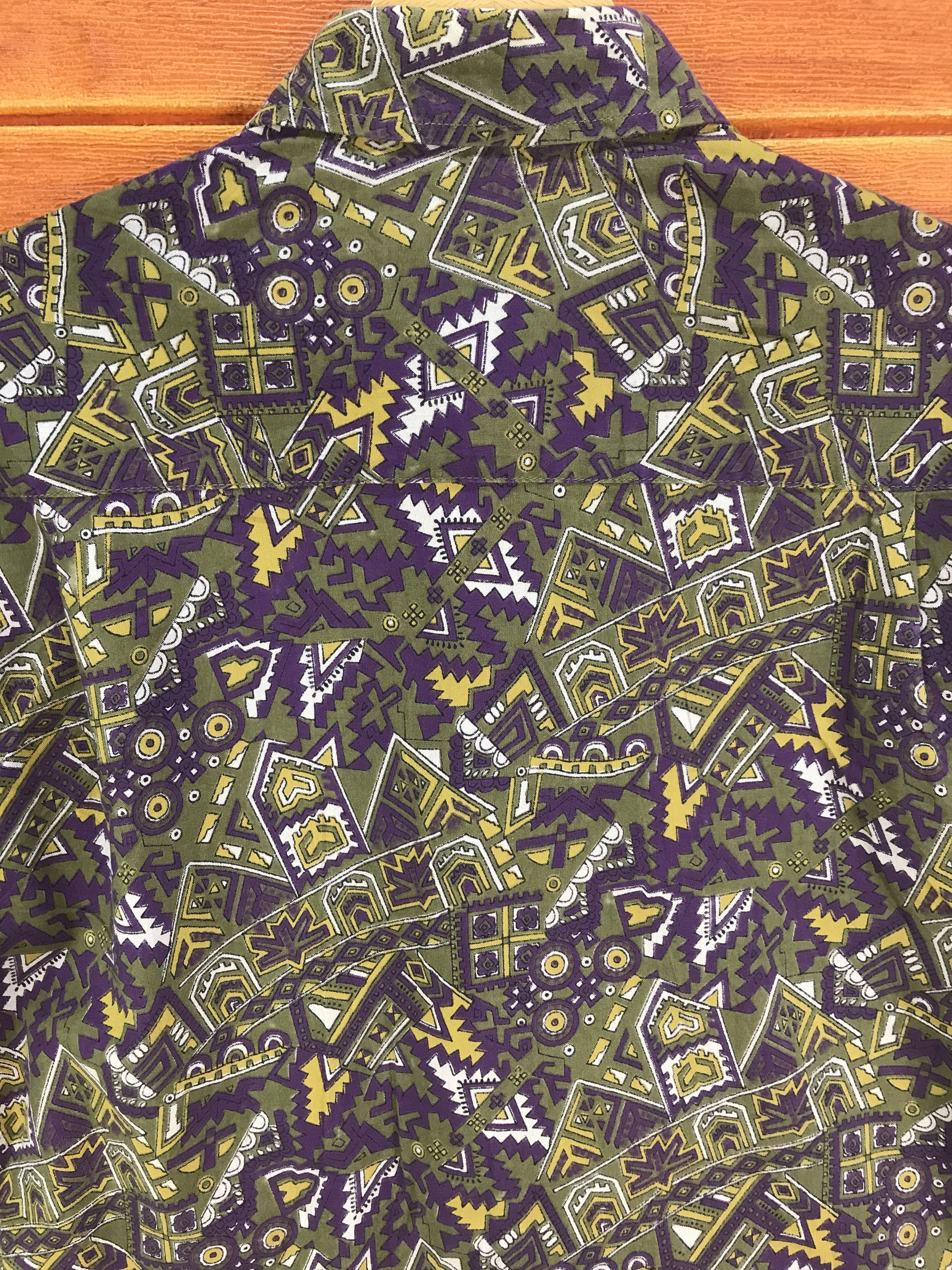 Aztech Mountain Vintage Sisnus Aztec Baroque Novelty Psychedelic Pop Art Size US M / EU 48-50 / 2 - 6 Thumbnail