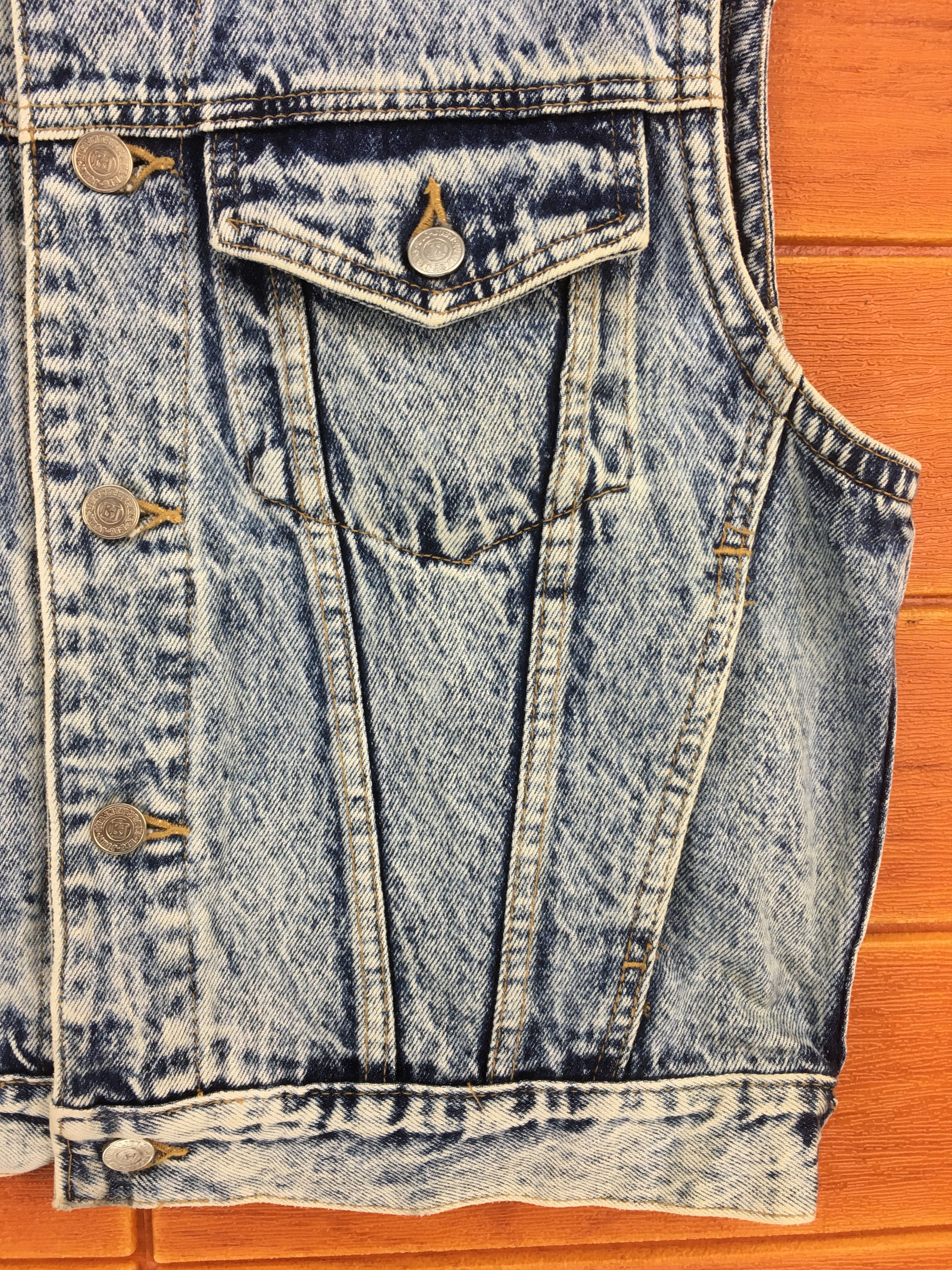 Big John Vintage BIG JOHN Acid Wash Denim Jeans Vest Size US M / EU 48-50 / 2 - 5 Thumbnail