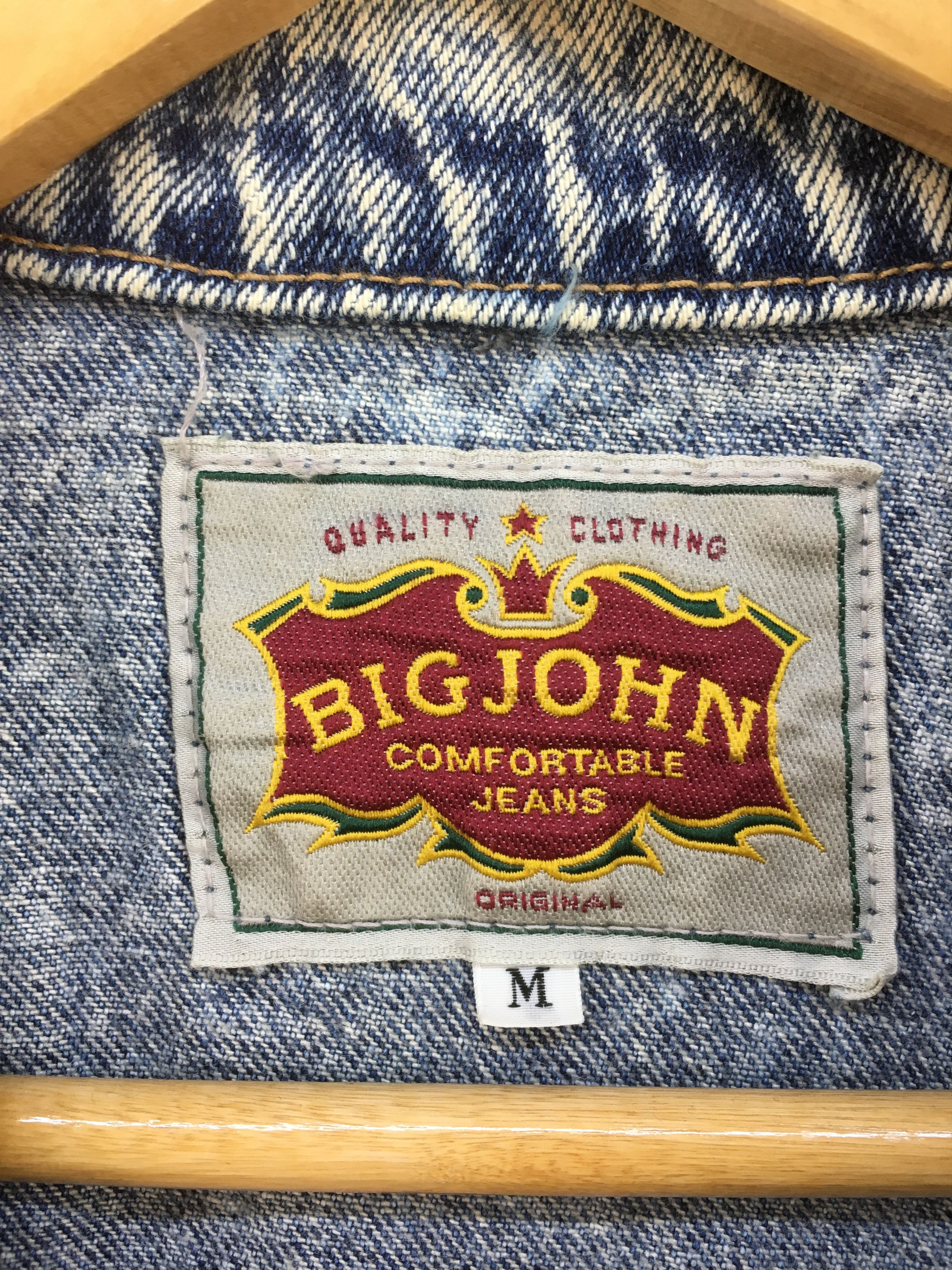 Big John Vintage BIG JOHN Acid Wash Denim Jeans Vest Size US M / EU 48-50 / 2 - 7 Thumbnail