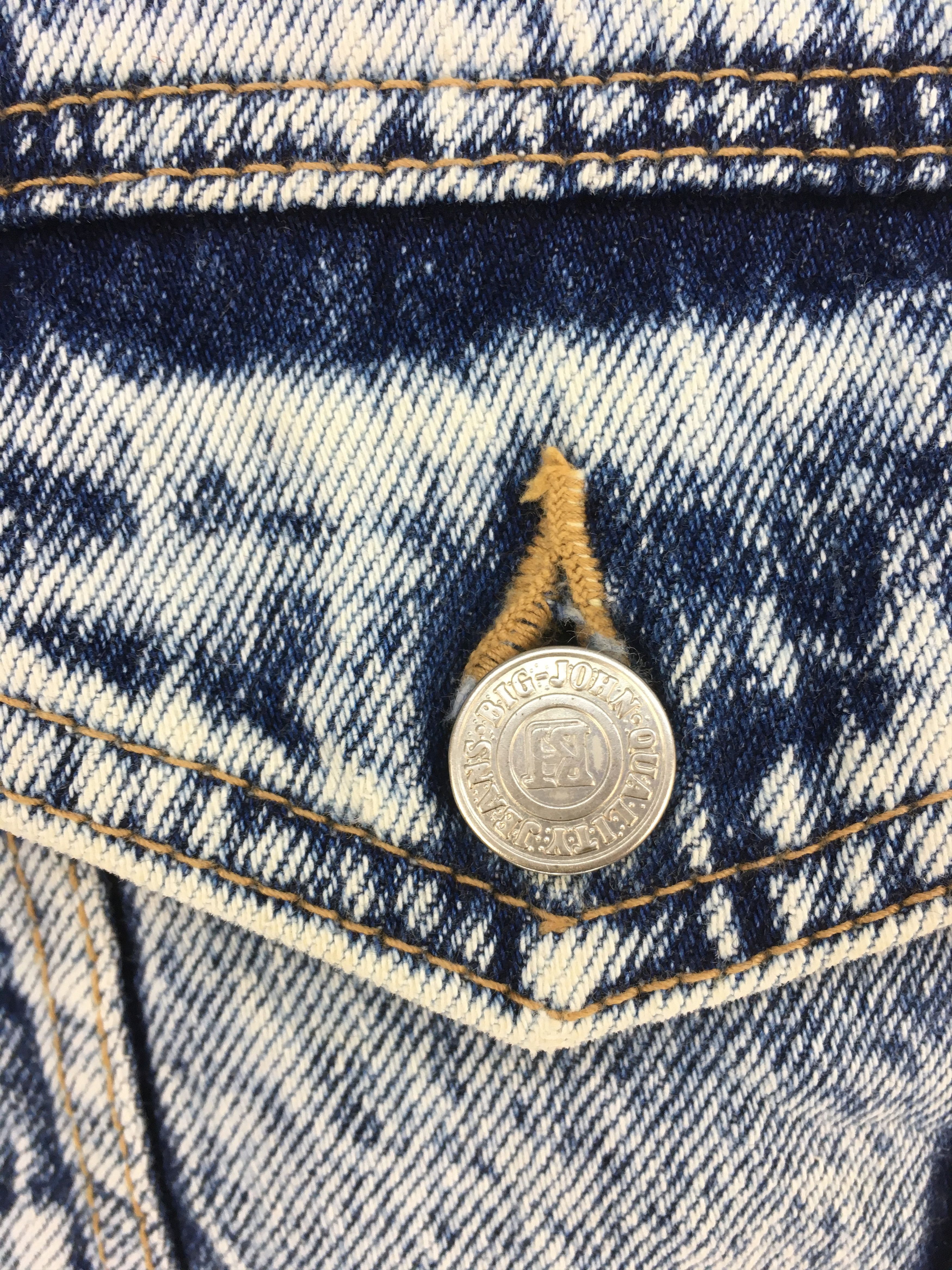 Big John Vintage BIG JOHN Acid Wash Denim Jeans Vest Size US M / EU 48-50 / 2 - 6 Thumbnail