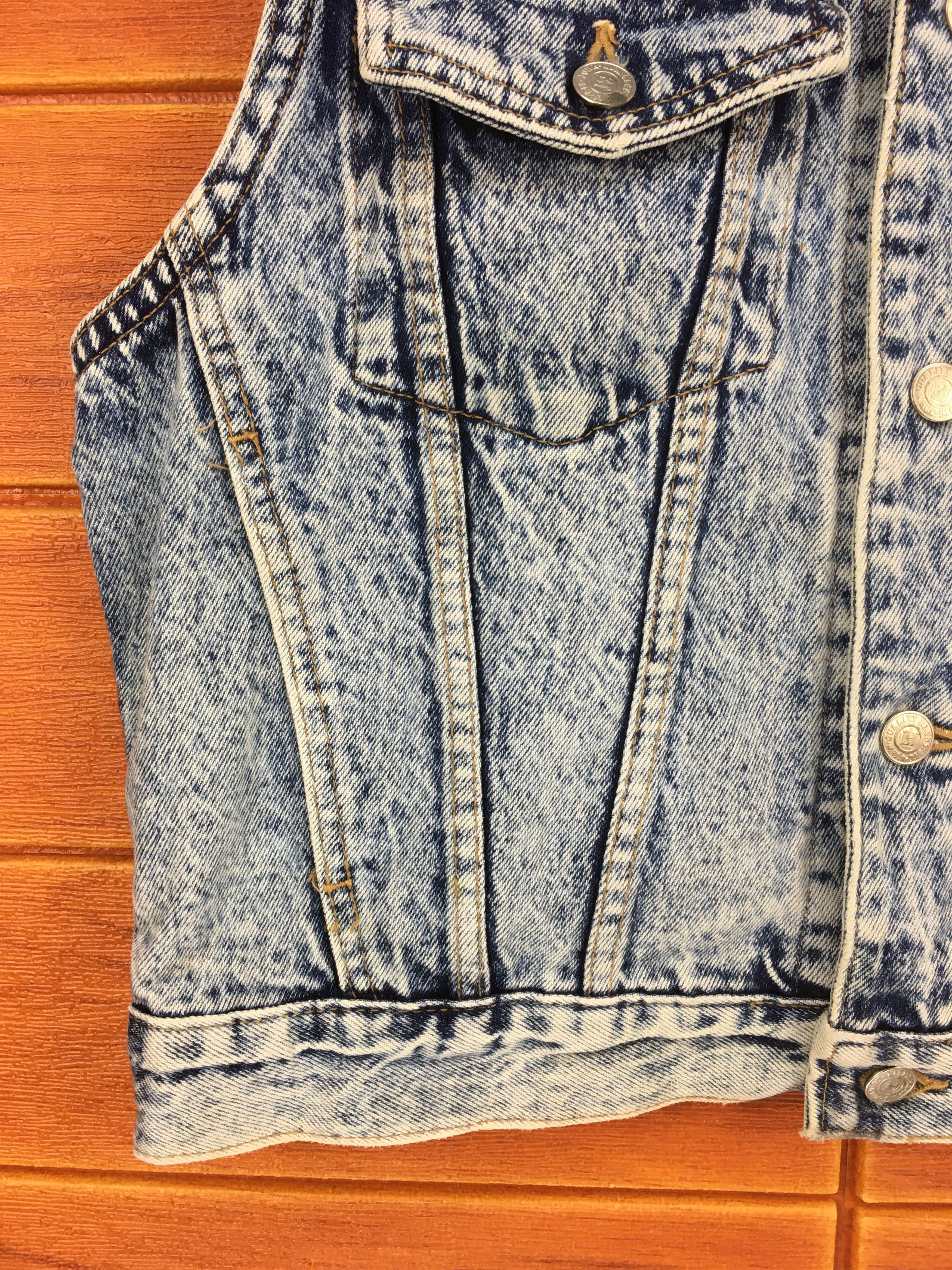 Big John Vintage BIG JOHN Acid Wash Denim Jeans Vest Size US M / EU 48-50 / 2 - 4 Thumbnail