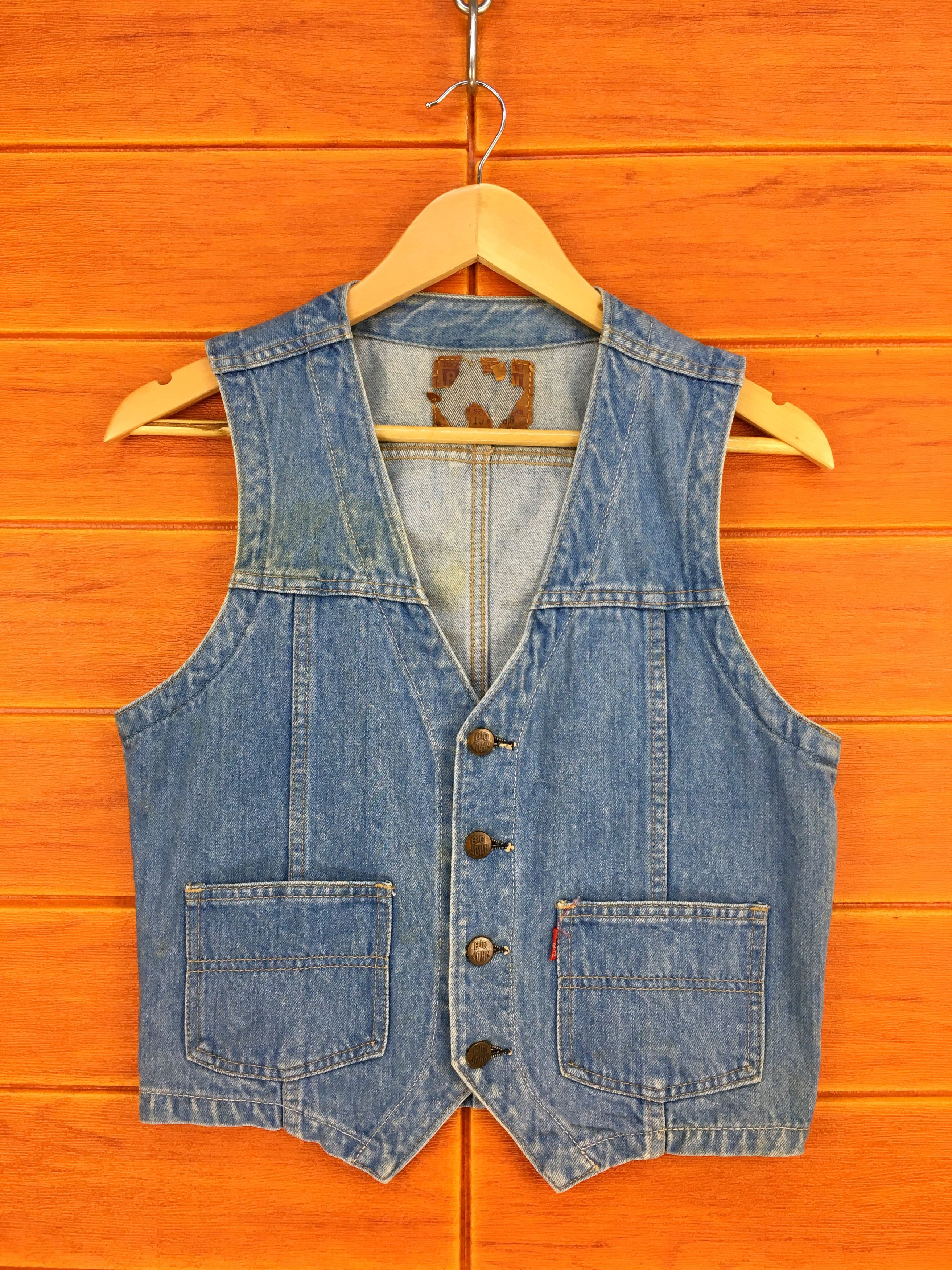 Big John Vintage BIG JOHN Denim Jeans Vest Size US S / EU 44-46 / 1 - 1 Thumbnail