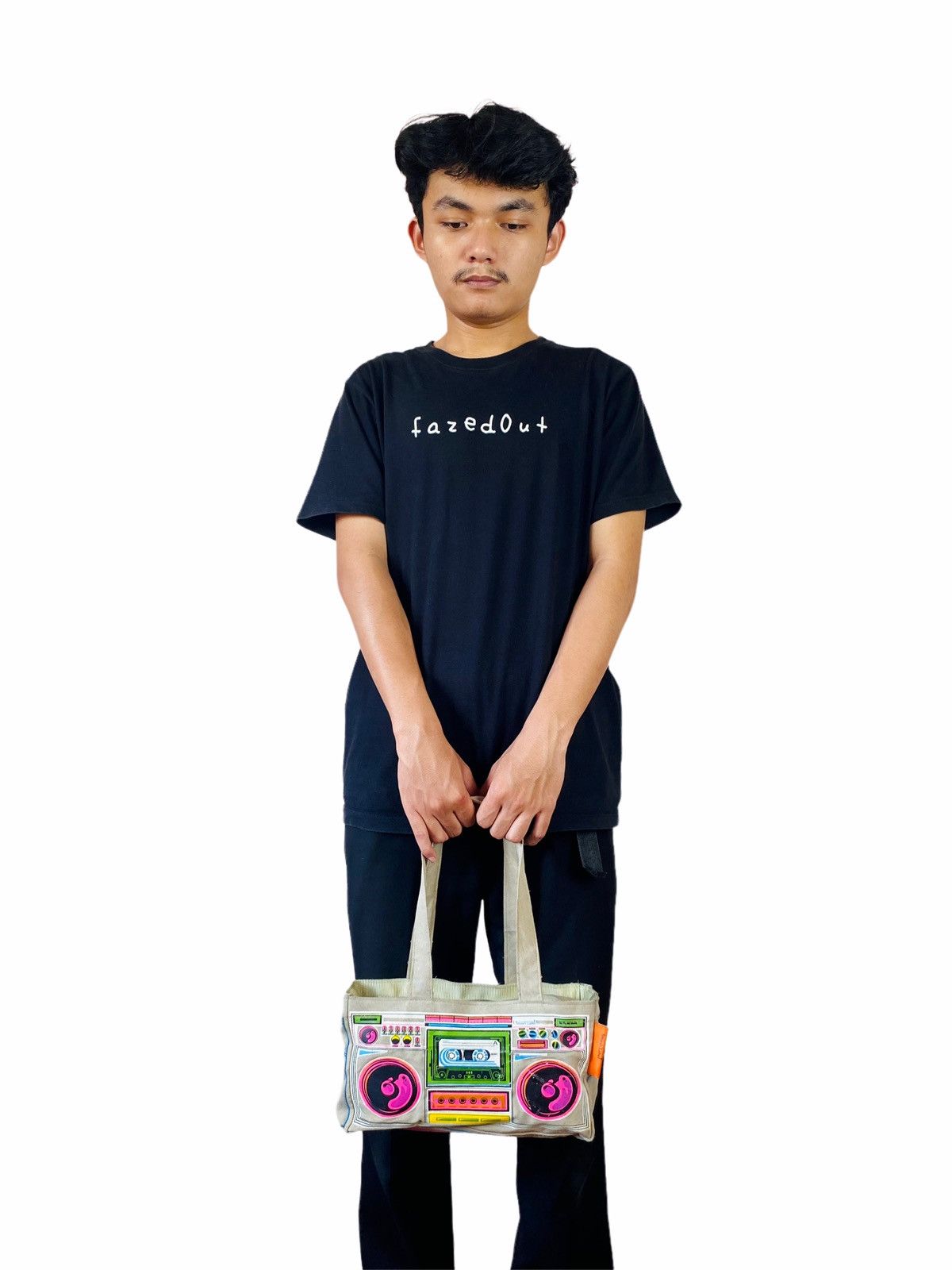Japanese Brand Y2K Smash Label - Mini Hand Bag Radio Size ONE SIZE - 4 Thumbnail