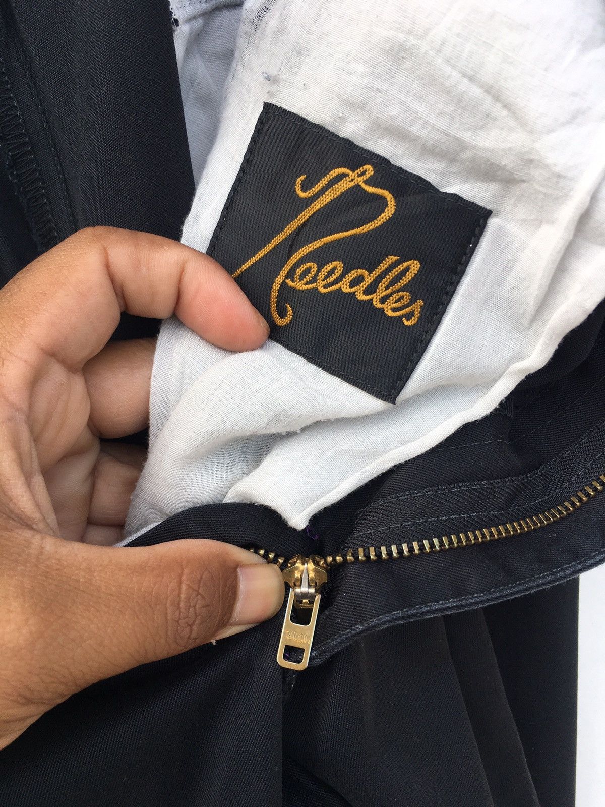 Needles Rare Vintage 90s Needles Casual Black Talon Zipper Pants Size US 34 / EU 50 - 12 Thumbnail