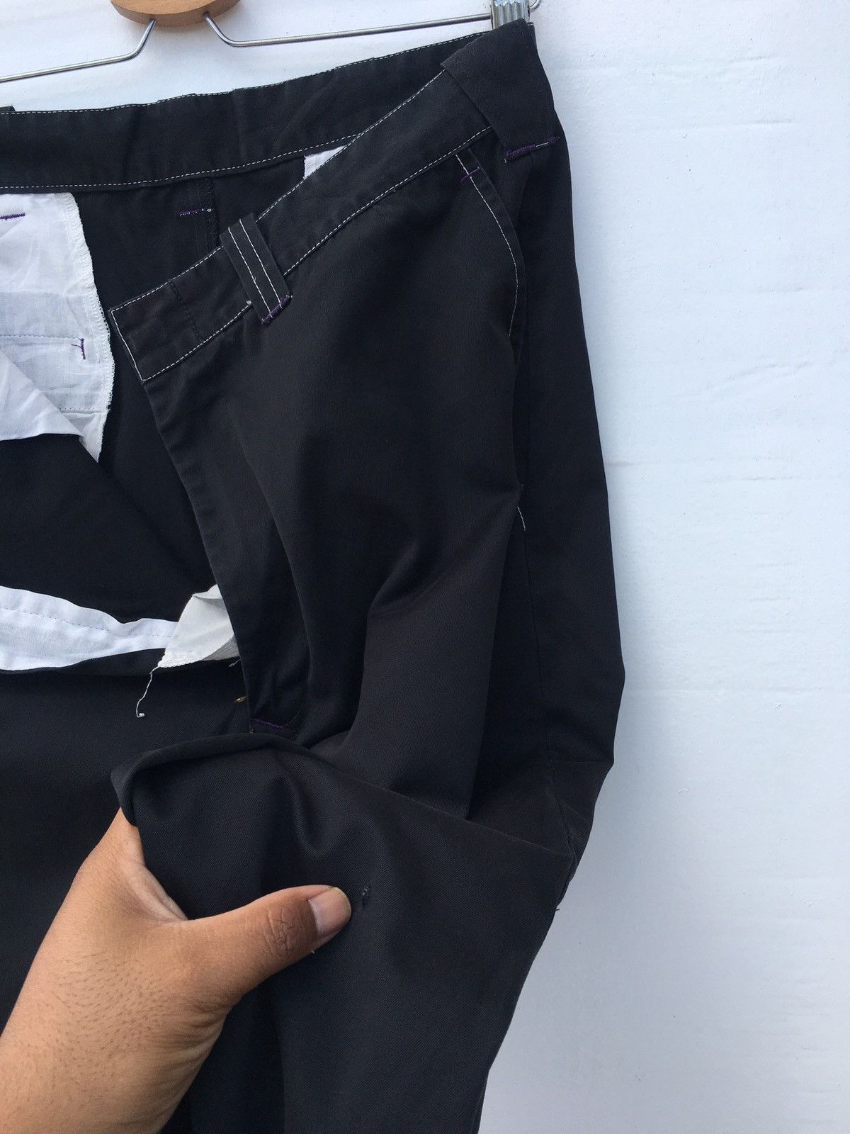 Needles Rare Vintage 90s Needles Casual Black Talon Zipper Pants Size US 34 / EU 50 - 10 Thumbnail