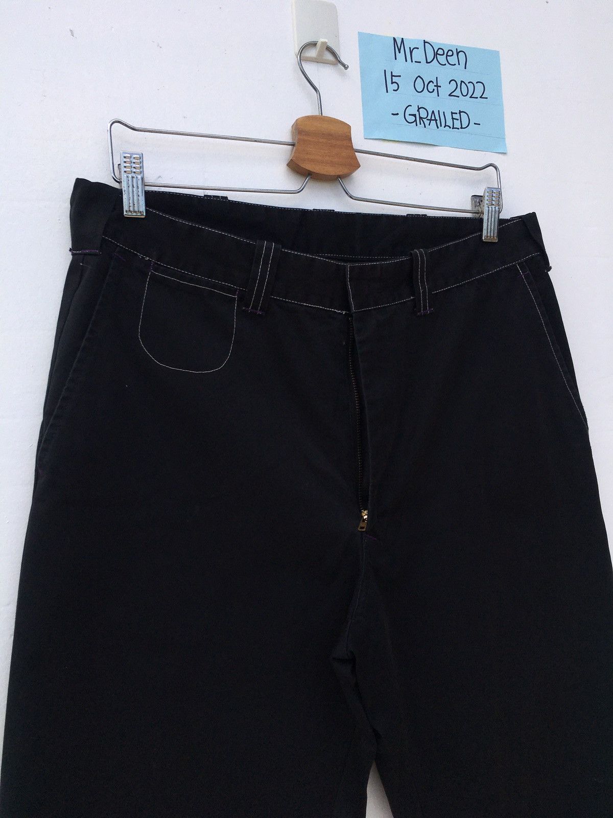 Needles Rare Vintage 90s Needles Casual Black Talon Zipper Pants Size US 34 / EU 50 - 14 Thumbnail