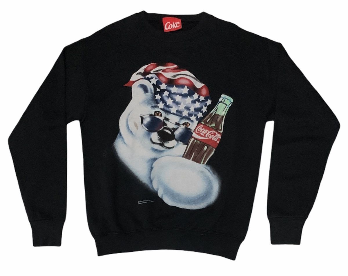 Rare Design Vintage Brand Coca-Cola Bear Sweatshirt 1990s