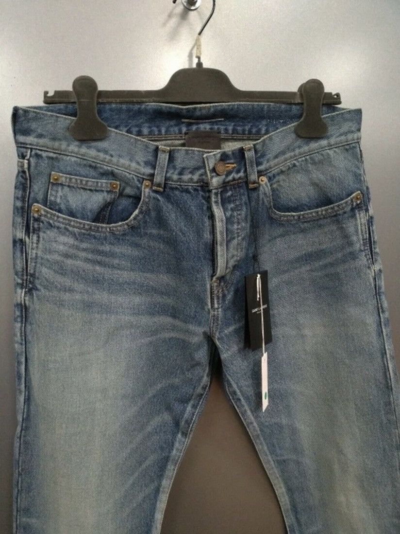Saint Laurent Paris Bandana Patch Denim in Blue Size US 31 - 5 Thumbnail