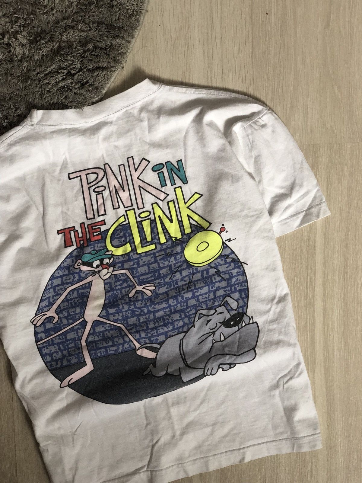 Cartoon Network × Vintage Vintage The Pink Panther Pink In The Clink T Shirt Size L / US 10 / IT 46 - 2 Thumbnail