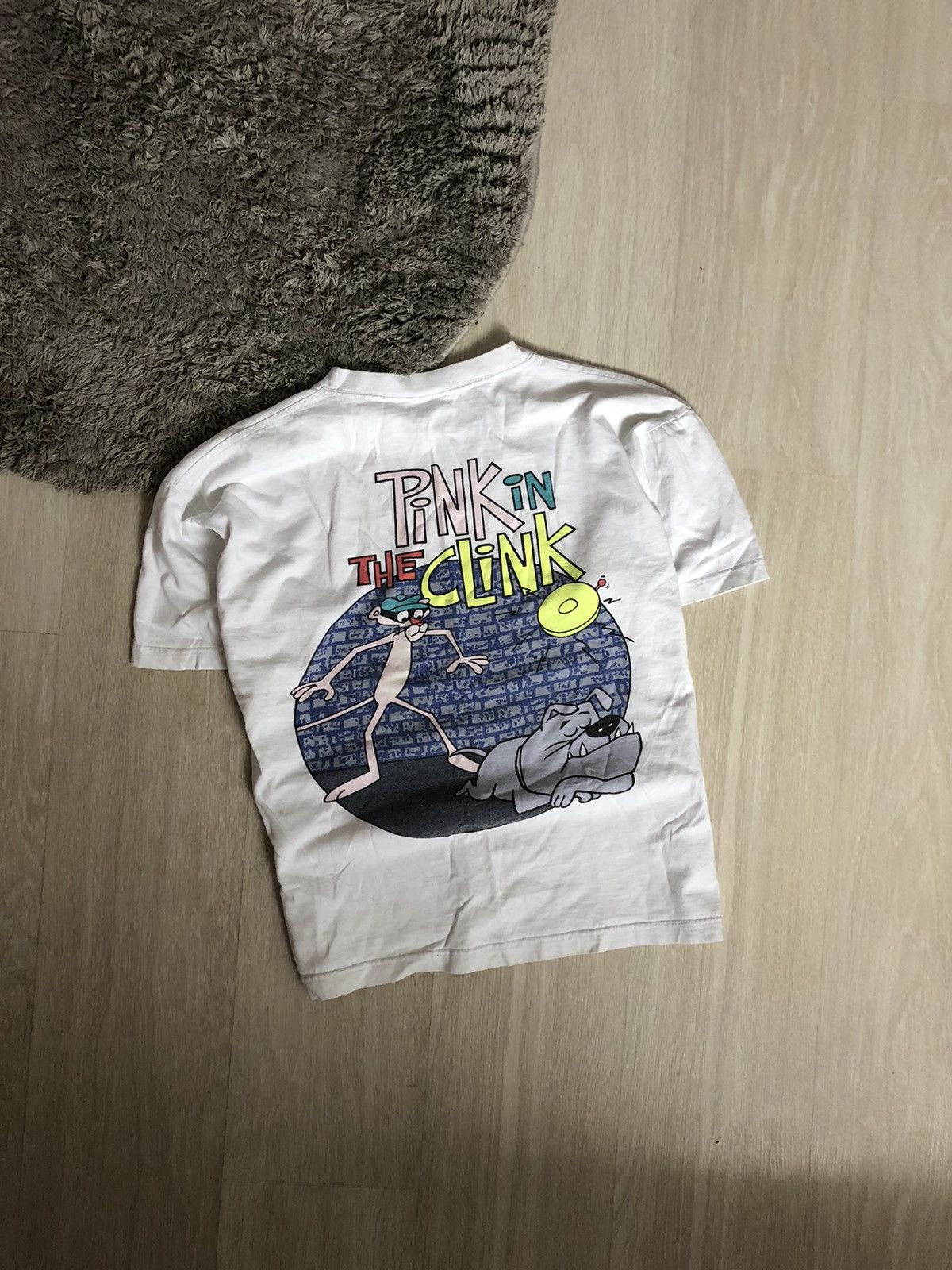 Cartoon Network × Vintage Vintage The Pink Panther Pink In The Clink T Shirt Size L / US 10 / IT 46 - 1 Thumbnail