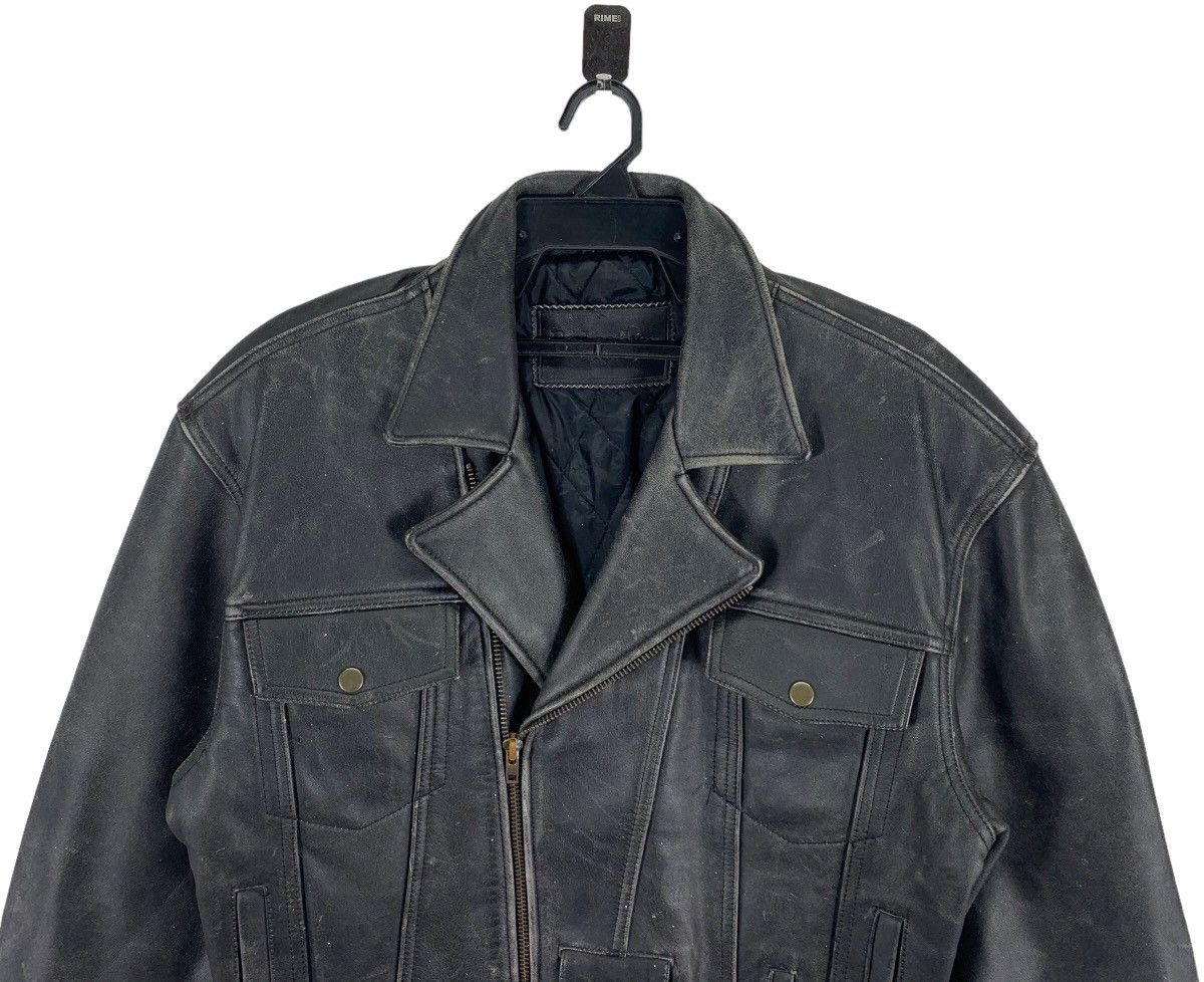 Aero Leathers × Leather VINTAGE BLACK BIKERS LEATHER JACKET Size US S / EU 44-46 / 1 - 4 Thumbnail