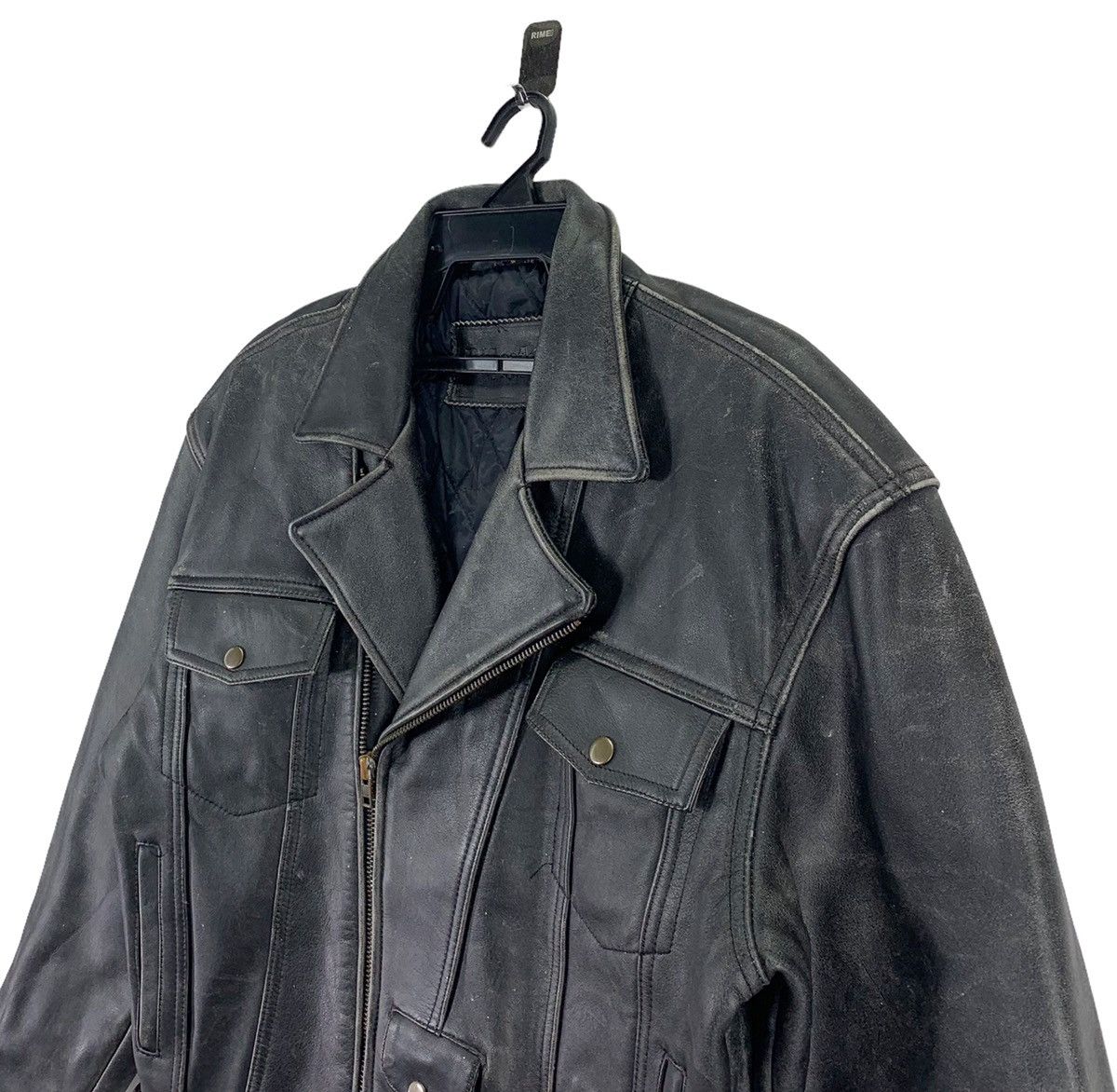 Aero Leathers × Leather VINTAGE BLACK BIKERS LEATHER JACKET Size US S / EU 44-46 / 1 - 3 Thumbnail