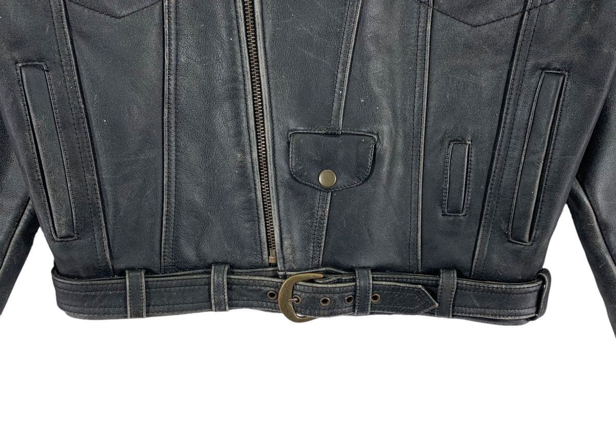 Aero Leathers × Leather VINTAGE BLACK BIKERS LEATHER JACKET Size US S / EU 44-46 / 1 - 5 Thumbnail