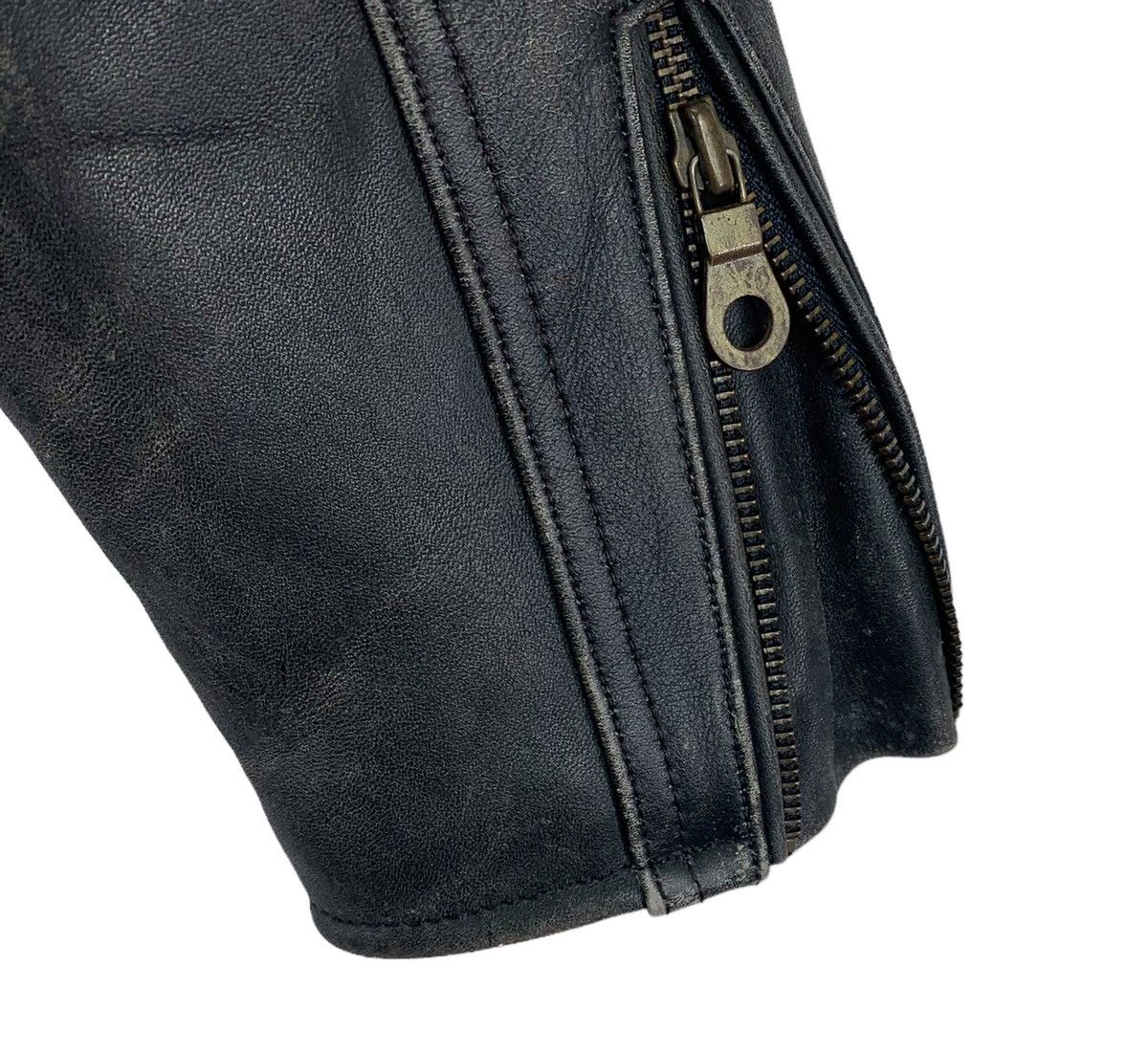 Aero Leathers × Leather VINTAGE BLACK BIKERS LEATHER JACKET Size US S / EU 44-46 / 1 - 6 Thumbnail