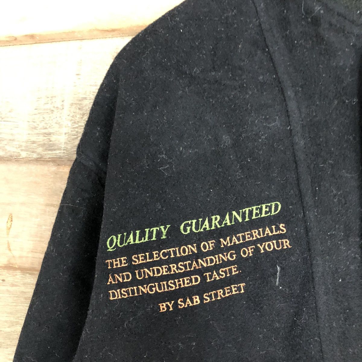Japanese Brand Sab Street Black Wool Varsity Jacket #0550 Size US L / EU 52-54 / 3 - 11 Thumbnail