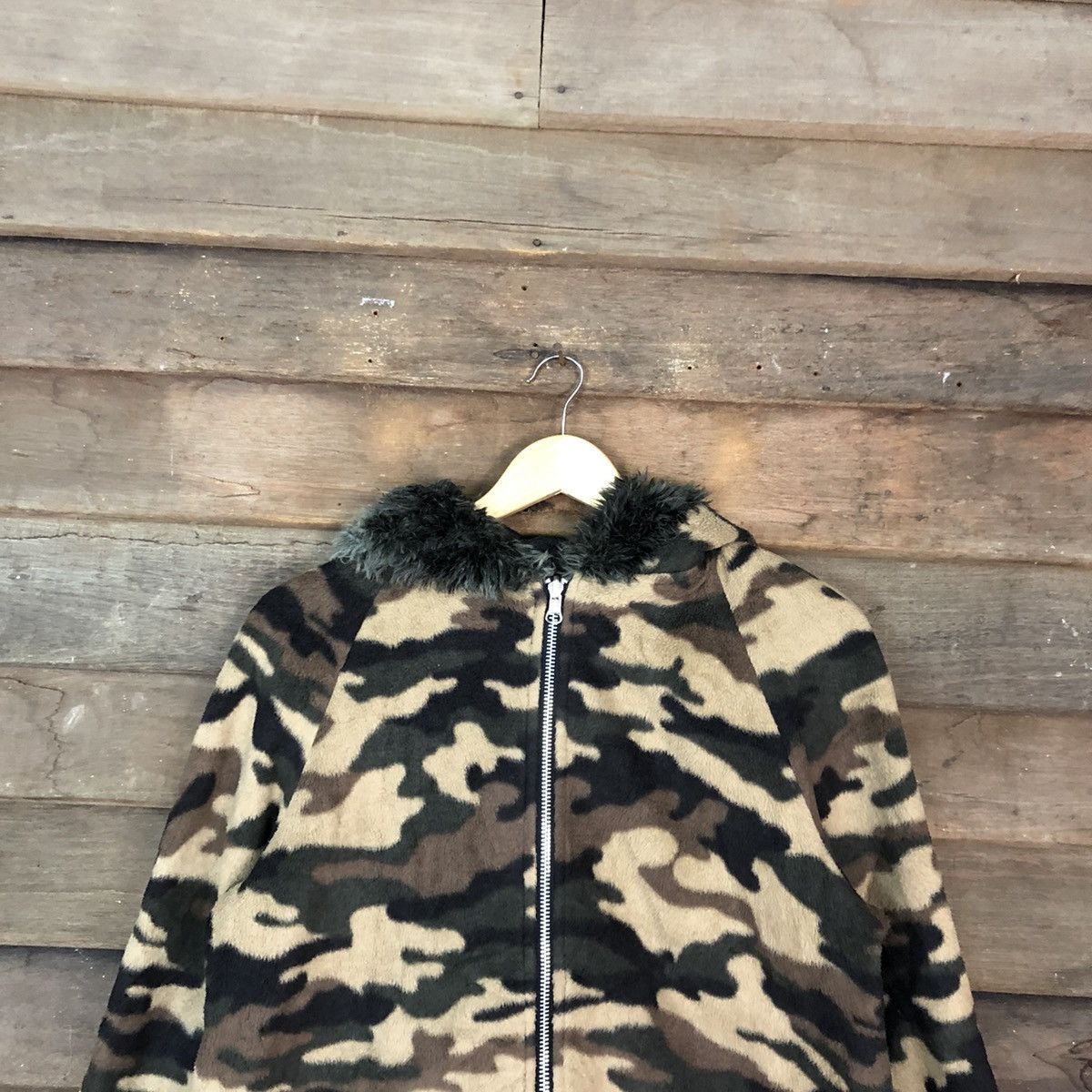 Junko Shimada × Vintage Pantout/Junko Shimada Brown camo Sweater Hoodies #0551 Size US M / EU 48-50 / 2 - 9 Thumbnail