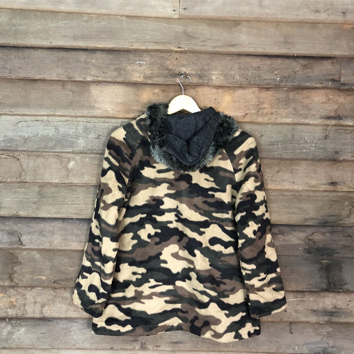 Junko Shimada × Vintage Pantout/Junko Shimada Brown camo Sweater Hoodies #0551 Size US M / EU 48-50 / 2 - 10 Thumbnail