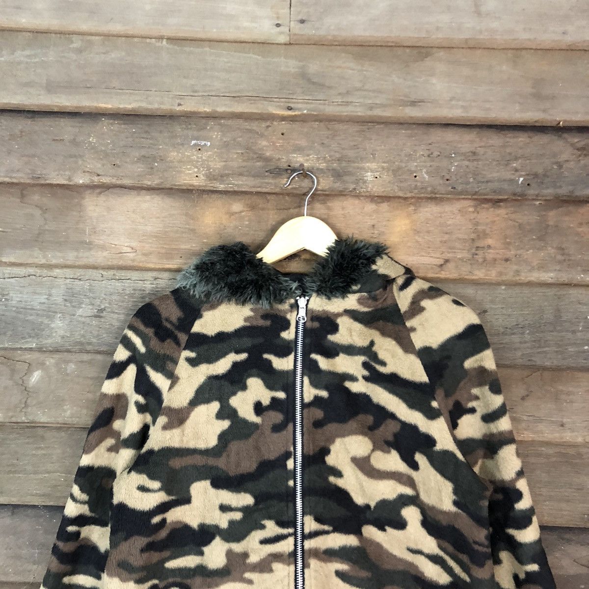 Junko Shimada × Vintage Pantout/Junko Shimada Brown camo Sweater Hoodies #0551 Size US M / EU 48-50 / 2 - 2 Thumbnail