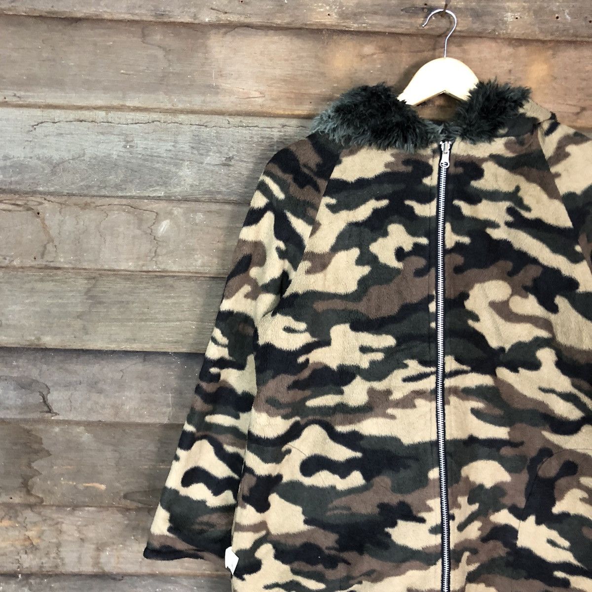 Junko Shimada × Vintage Pantout/Junko Shimada Brown camo Sweater Hoodies #0551 Size US M / EU 48-50 / 2 - 7 Thumbnail
