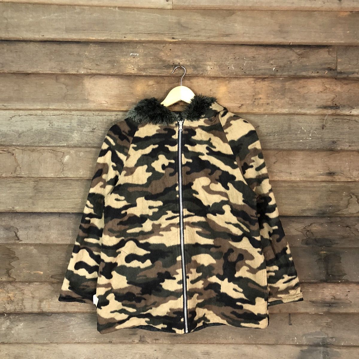 Junko Shimada × Vintage Pantout/Junko Shimada Brown camo Sweater Hoodies #0551 Size US M / EU 48-50 / 2 - 1 Thumbnail