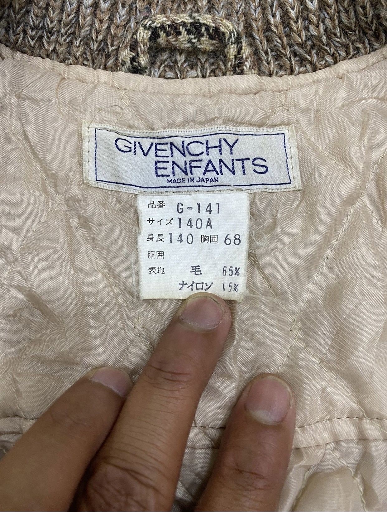 Vintage Vintage turtle neck givenchy wool boomber jacket Size US S / EU 44-46 / 1 - 8 Thumbnail