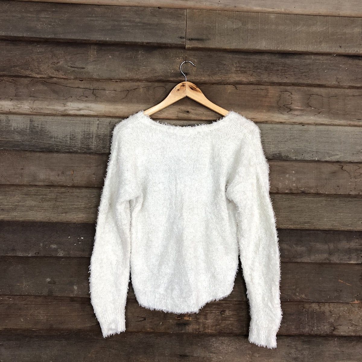 Homespun Knitwear × Japanese Brand Sorridere White Mohair Shag Shaggy Knitwear #0526 Size M / US 6-8 / IT 42-44 - 12 Thumbnail