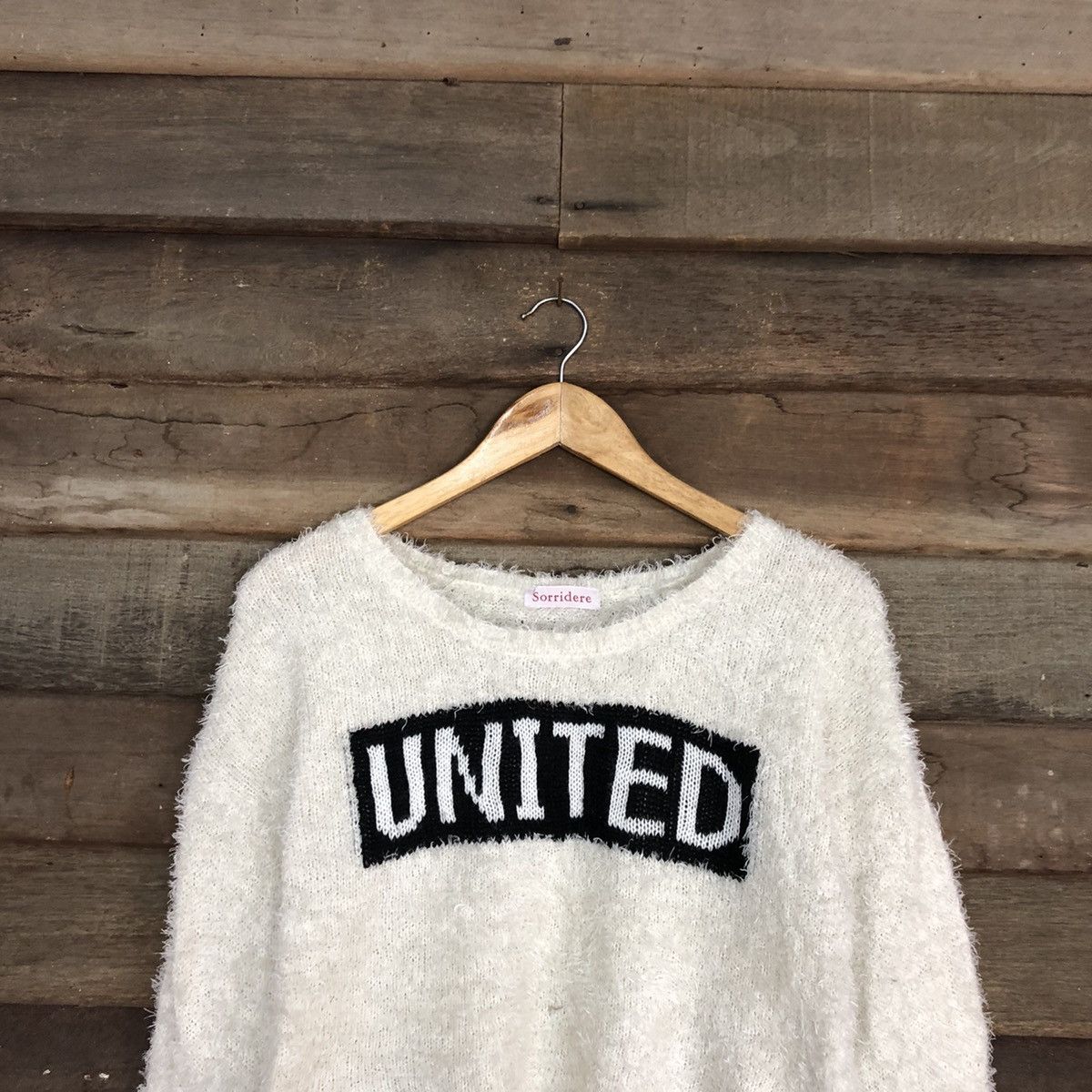 Homespun Knitwear × Japanese Brand Sorridere White Mohair Shag Shaggy Knitwear #0526 Size M / US 6-8 / IT 42-44 - 2 Thumbnail