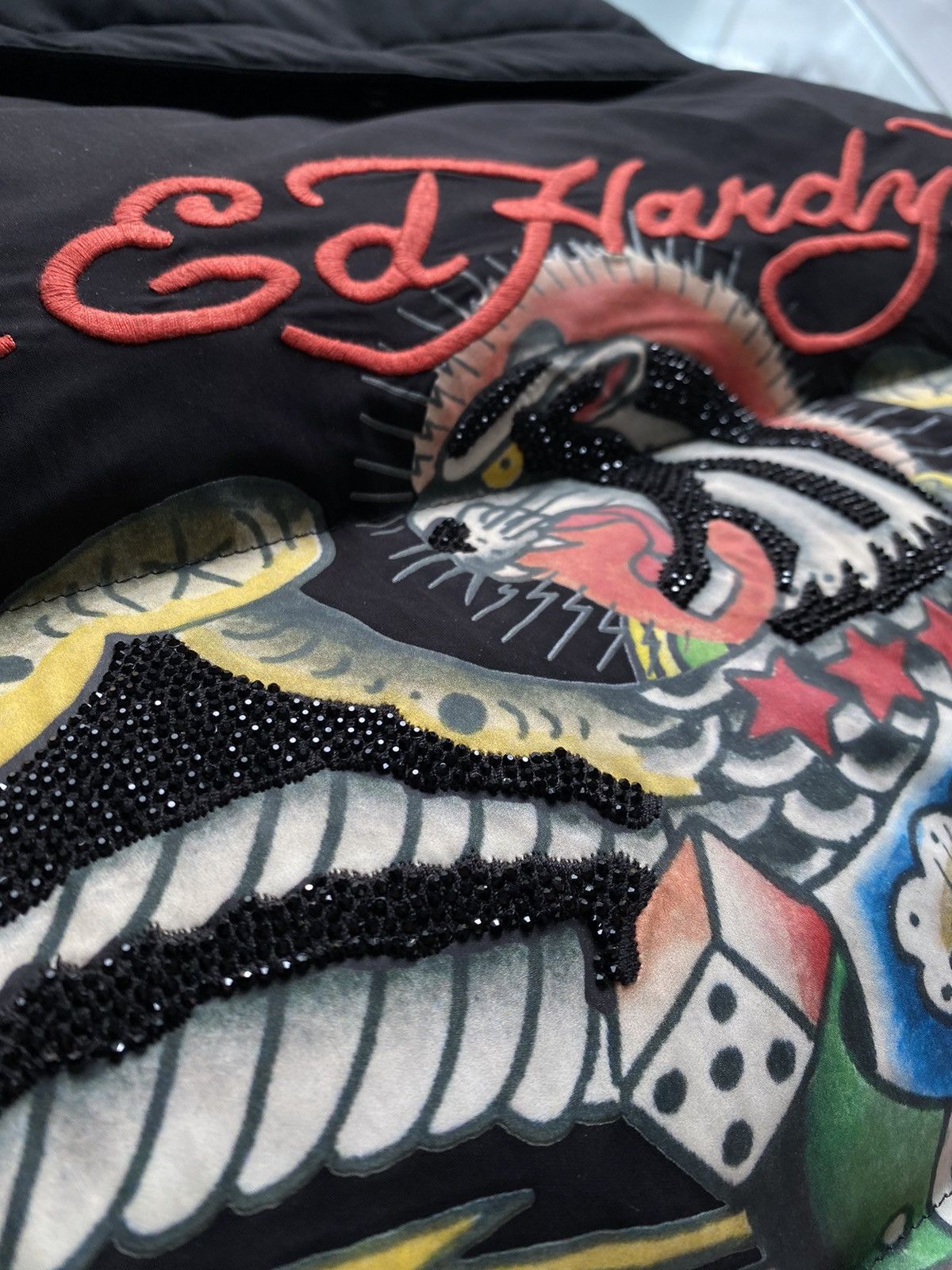Ed Hardy × Unknown London Ed hardy x Unkown Multi patches puffer jacket Size US L / EU 52-54 / 3 - 6 Thumbnail